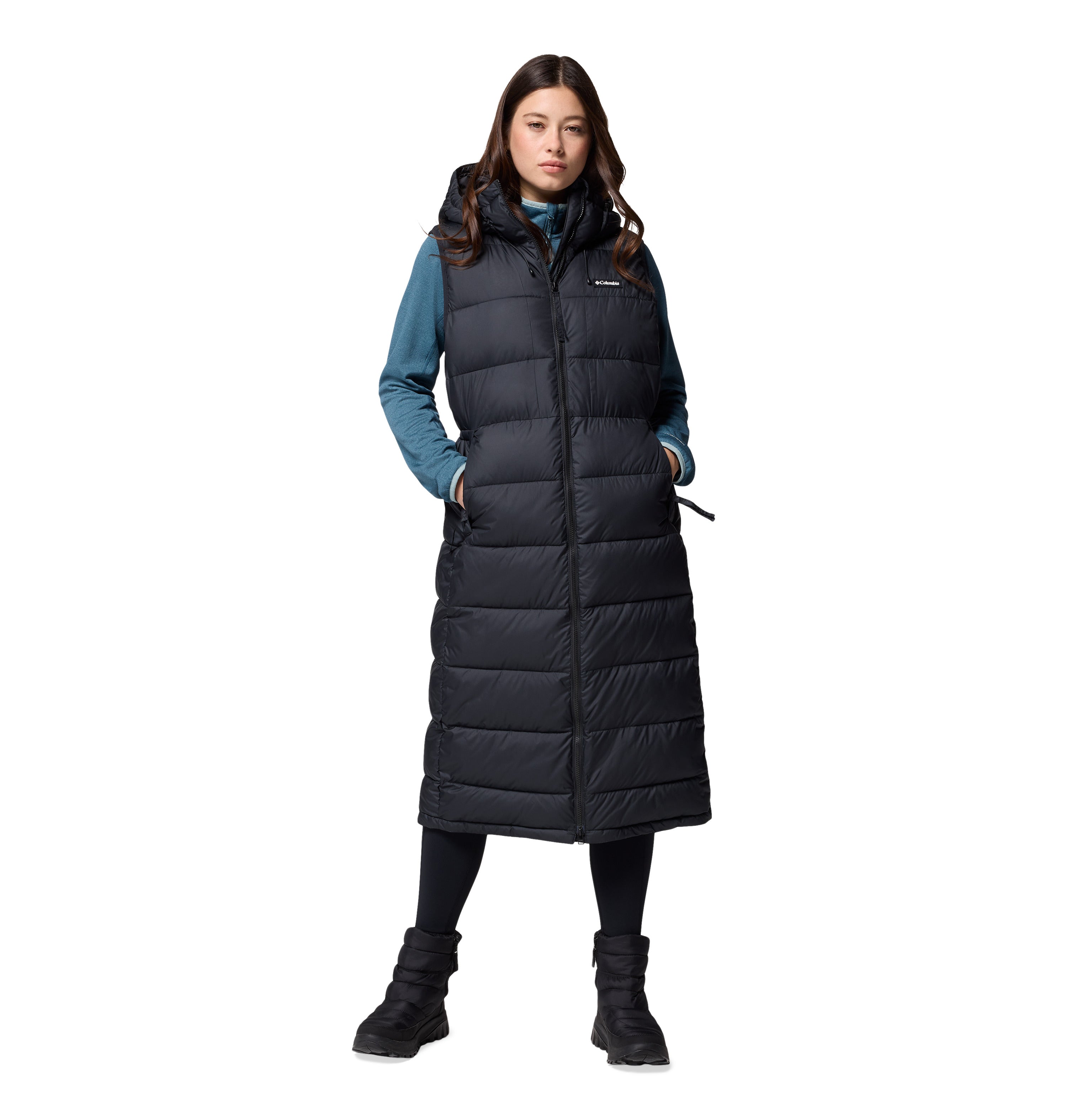 Chaleco para mujer Columbia Pike Lake II Long Vest