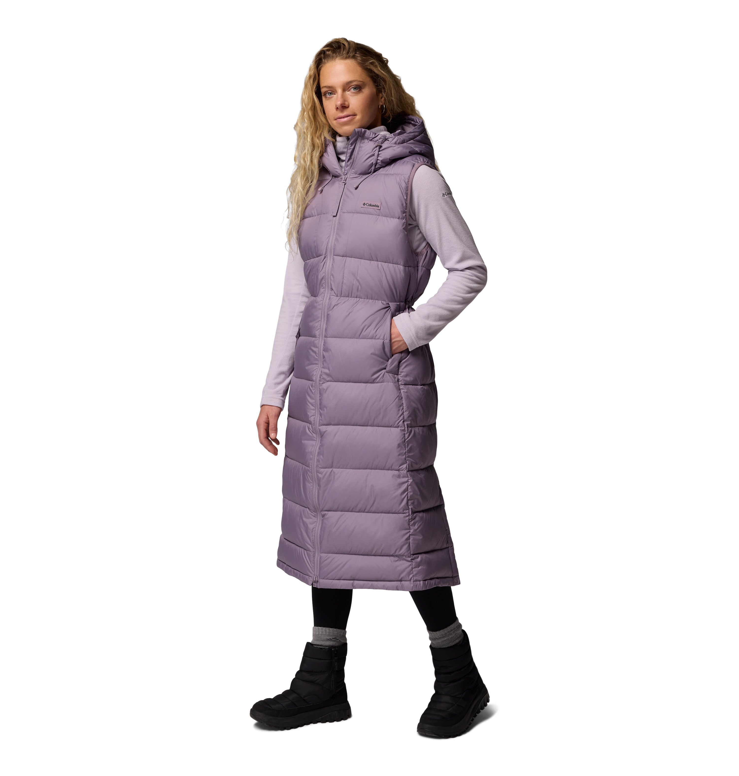 Chaleco para mujer Columbia Pike Lake II Long Vest