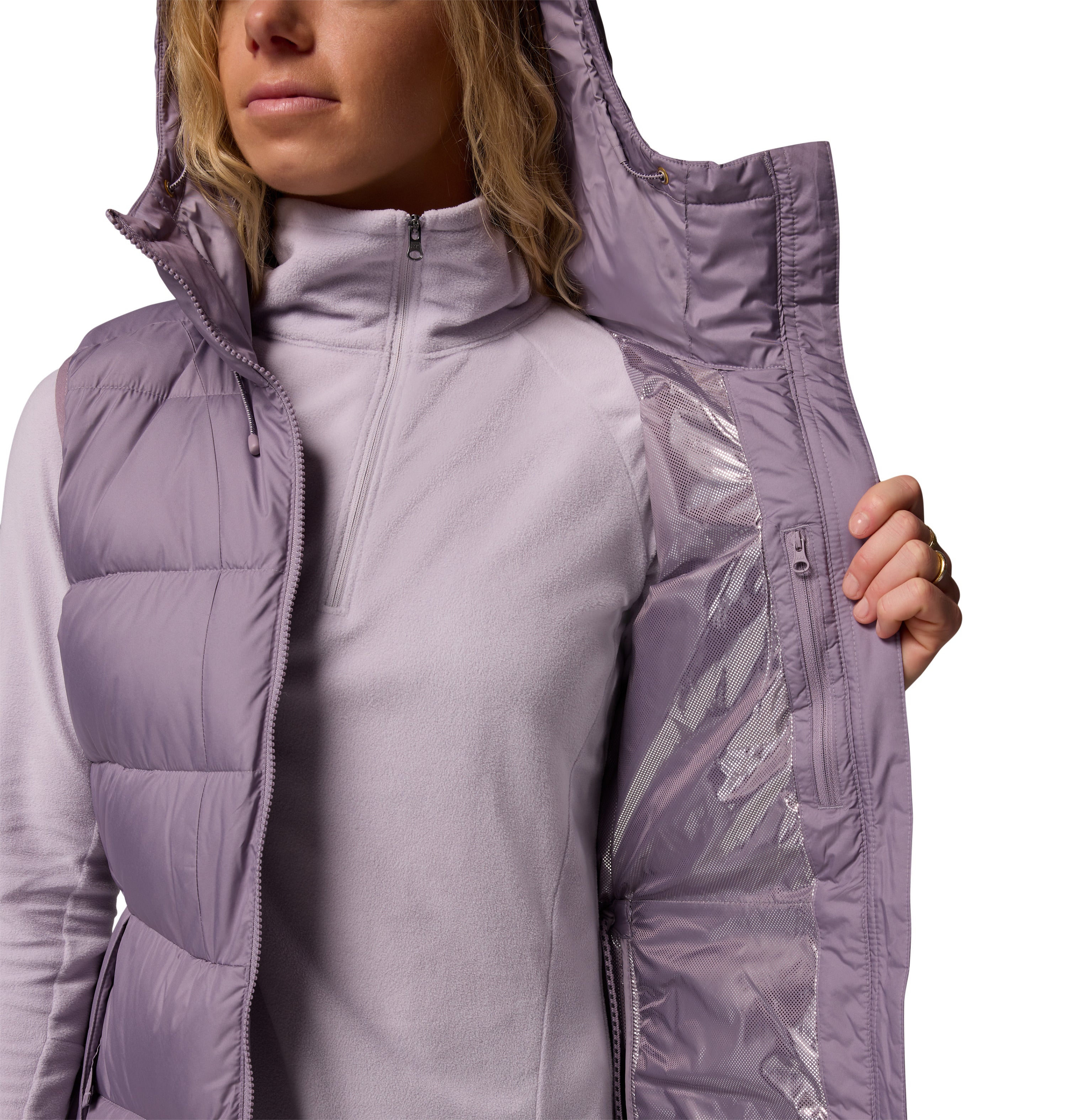 Chaleco para mujer Columbia Pike Lake II Long Vest