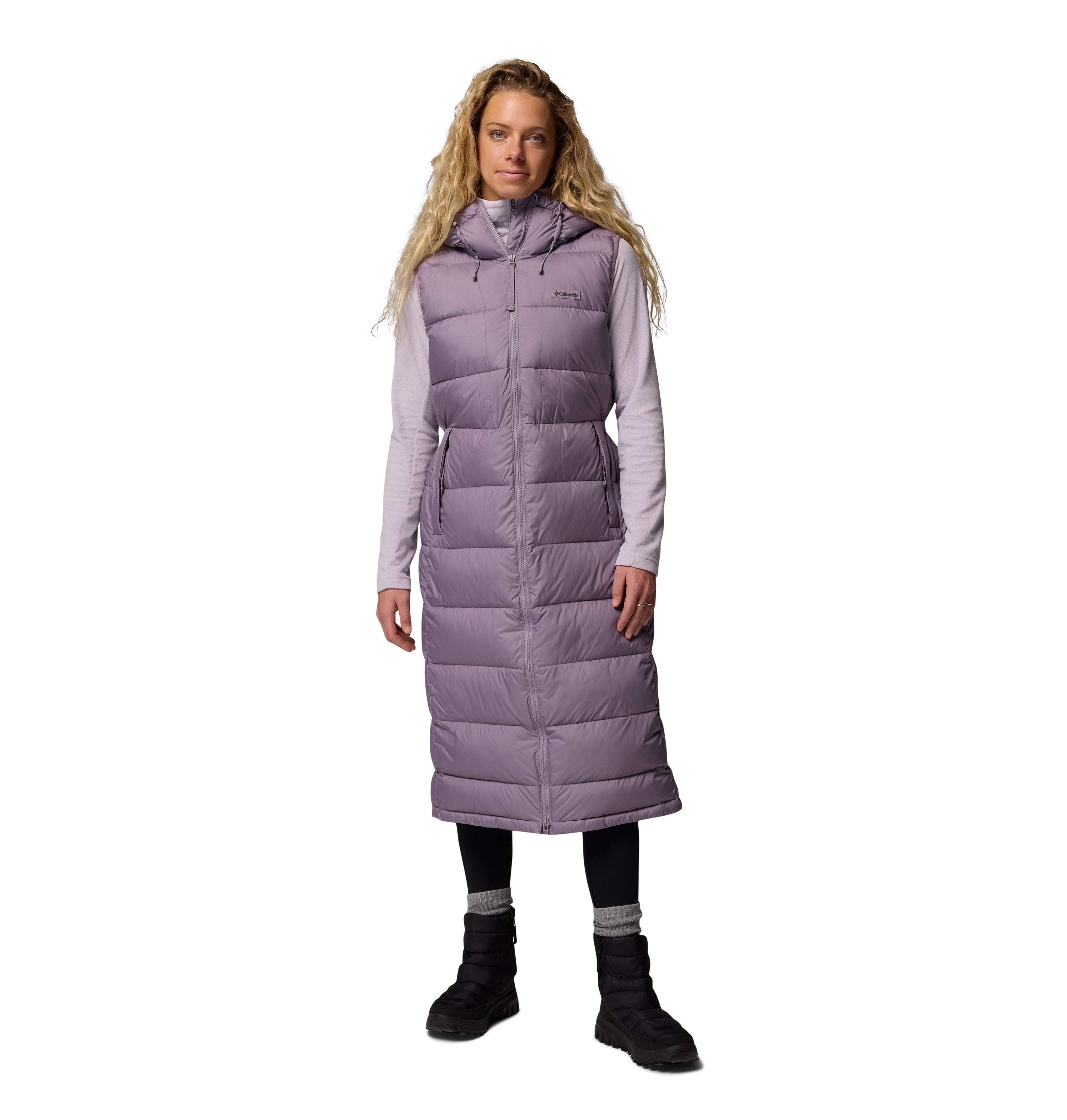 Chaleco para mujer Columbia Pike Lake II Long Vest