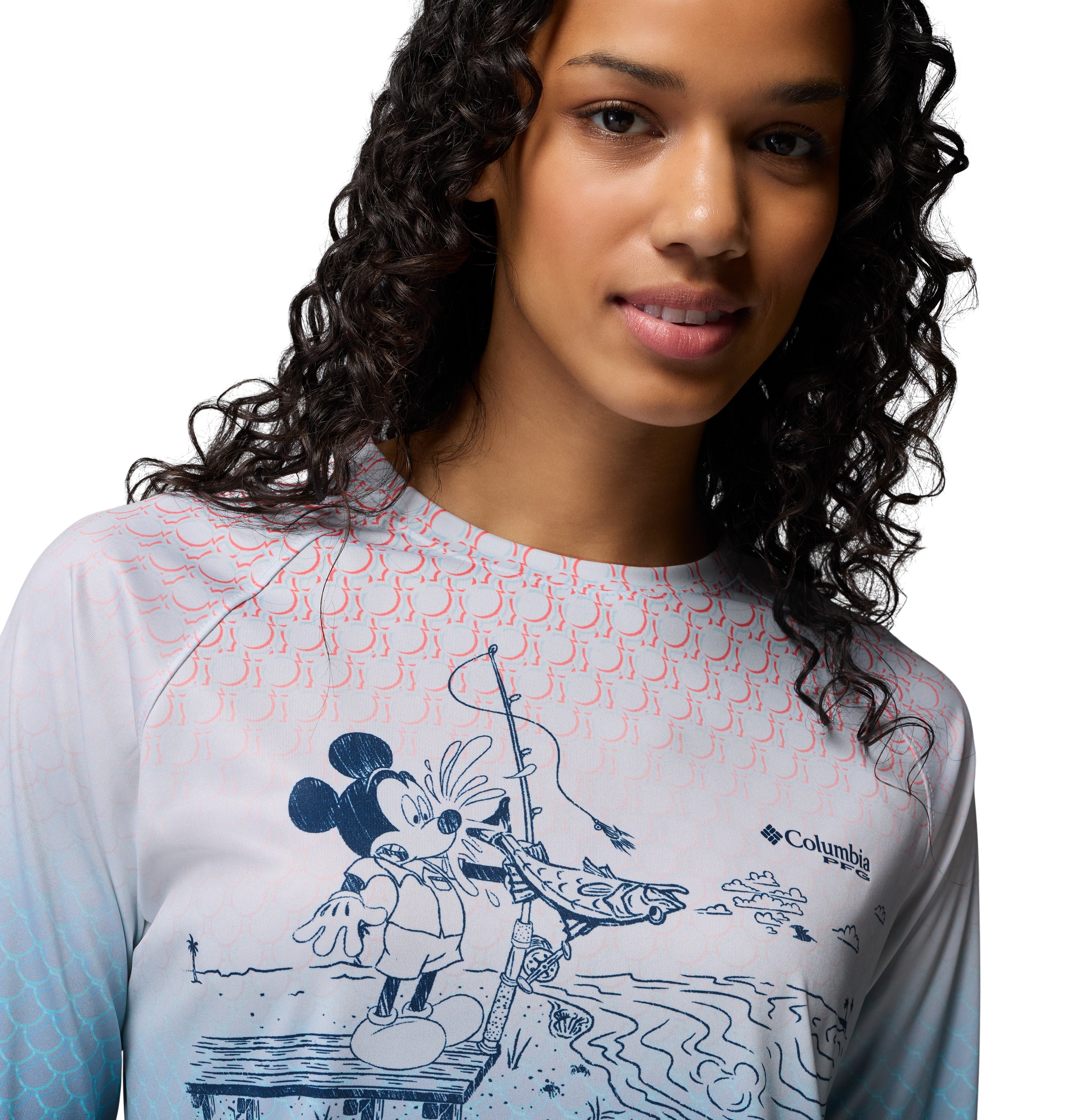 Playera de manga larga para mujer Columbia W PFG Disney Tidal LS Shirt
