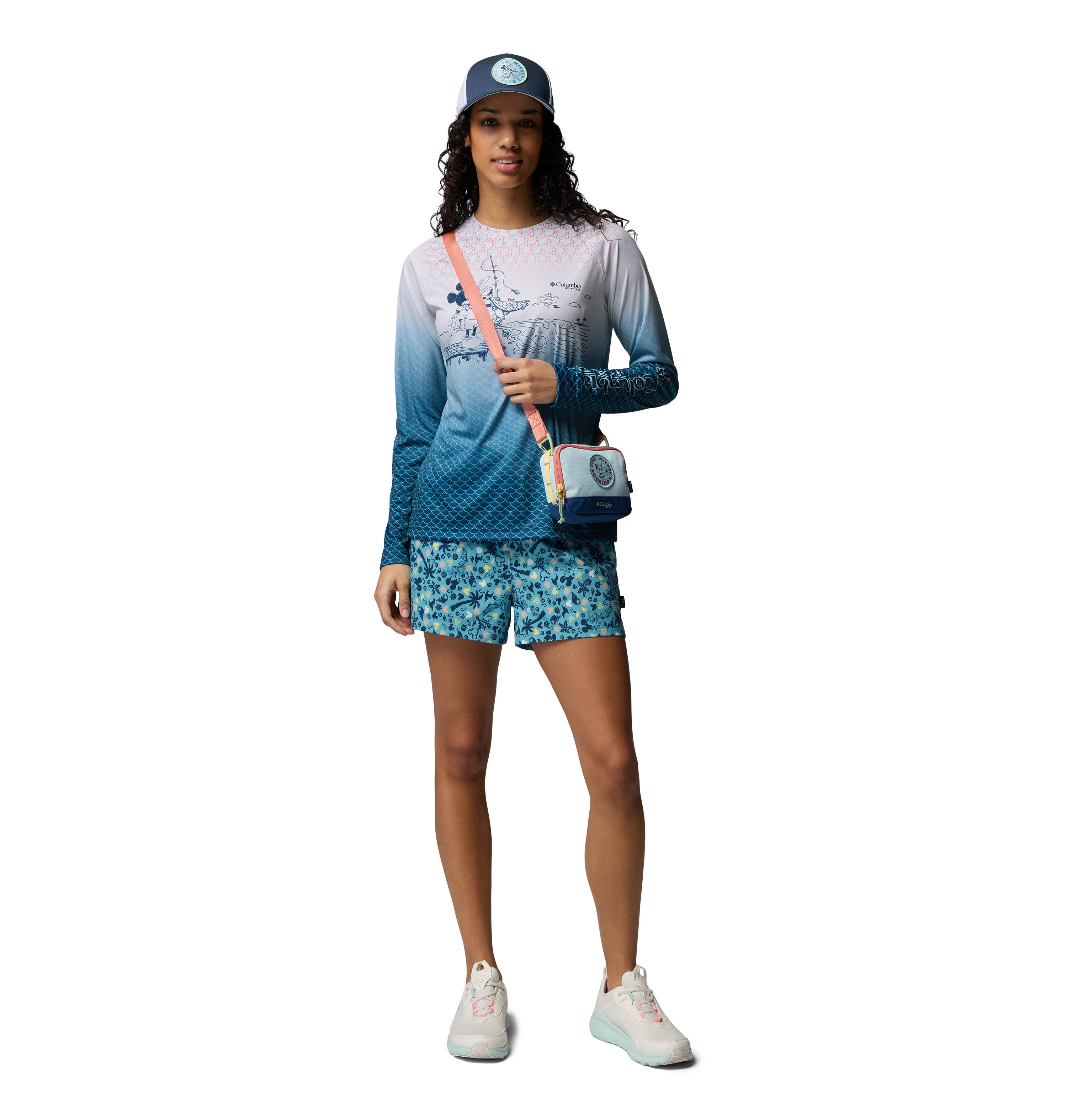 Playera de manga larga para mujer Columbia W PFG Disney Tidal LS Shirt