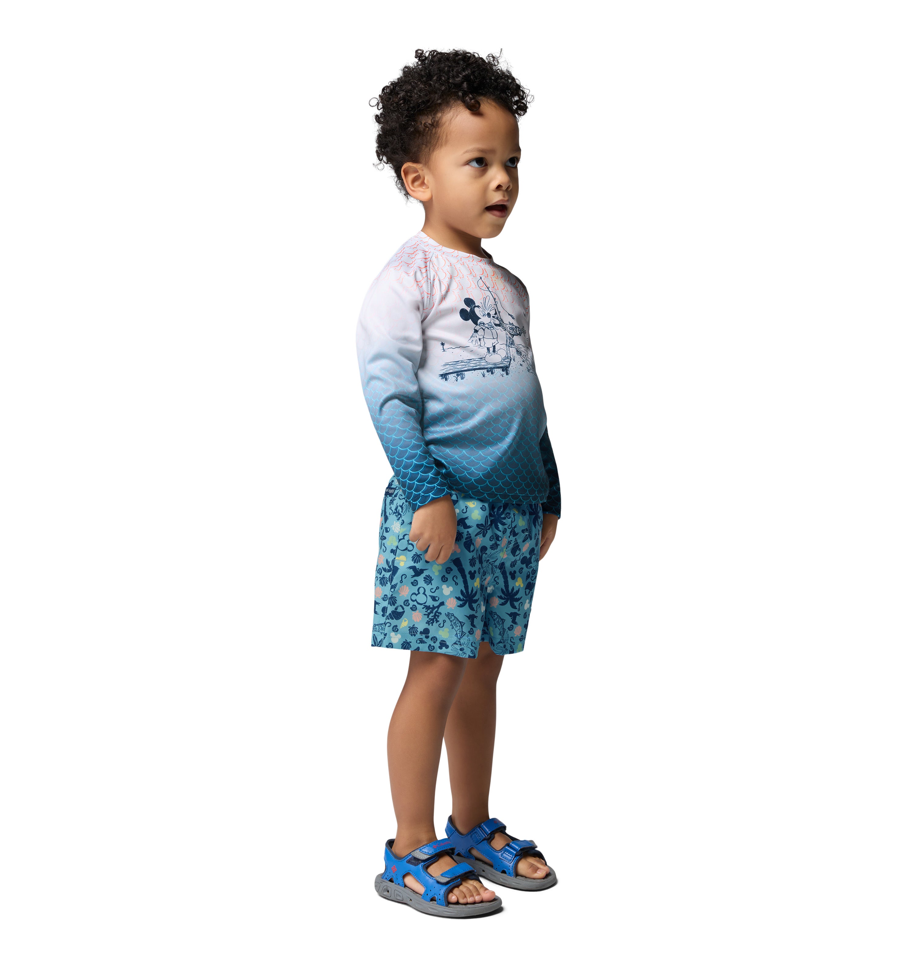 Playera de manga larga para niños pequeños Columbia Y PFG Disney Terminal Tackle LS Shirt
