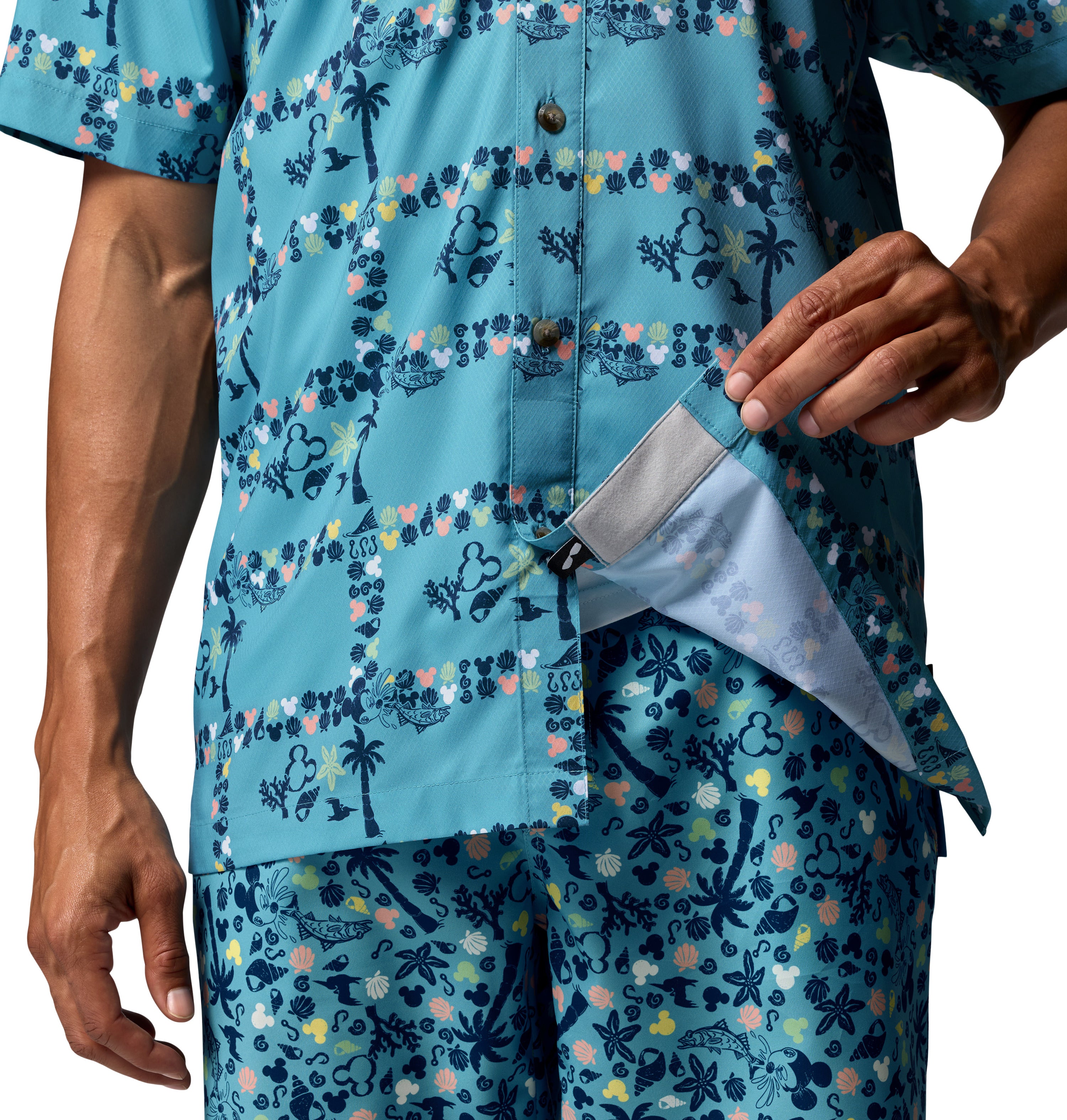 Camisa de manga corta para hombre Columbia M PFG Disney Super Slack Tide Shirt
