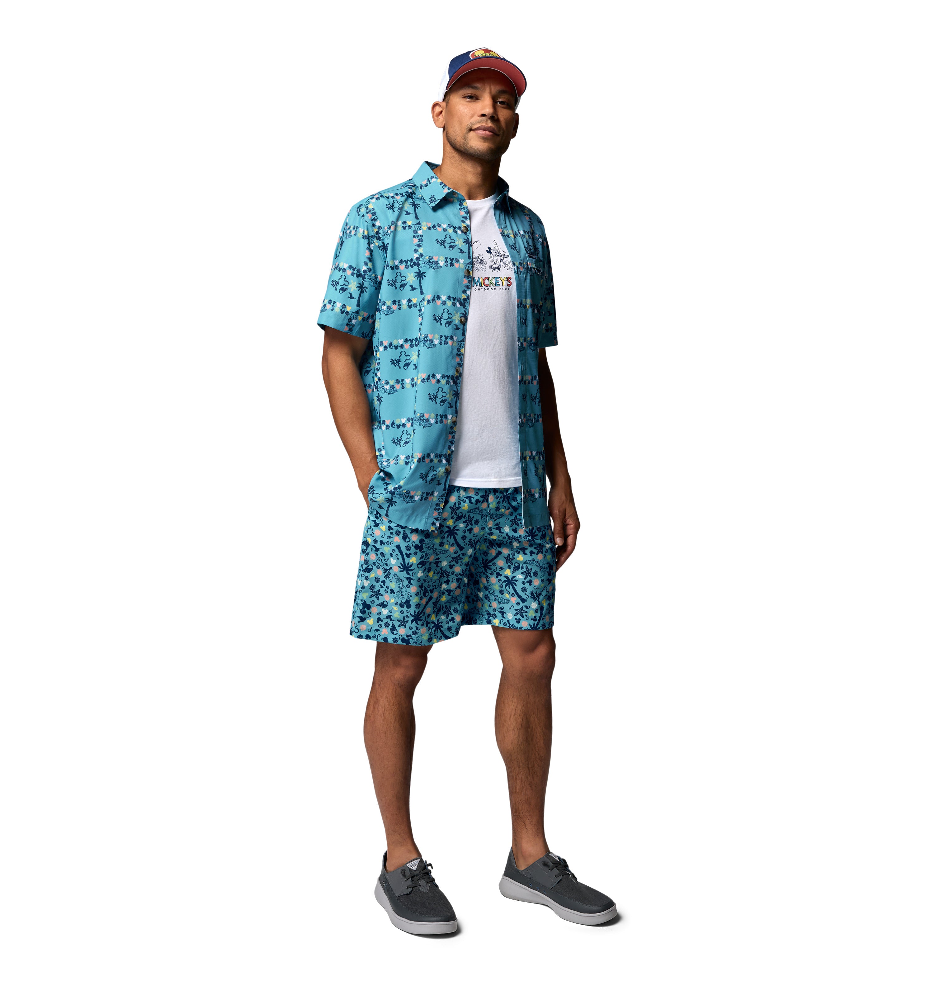 Camisa de manga corta para hombre Columbia M PFG Disney Super Slack Tide Shirt