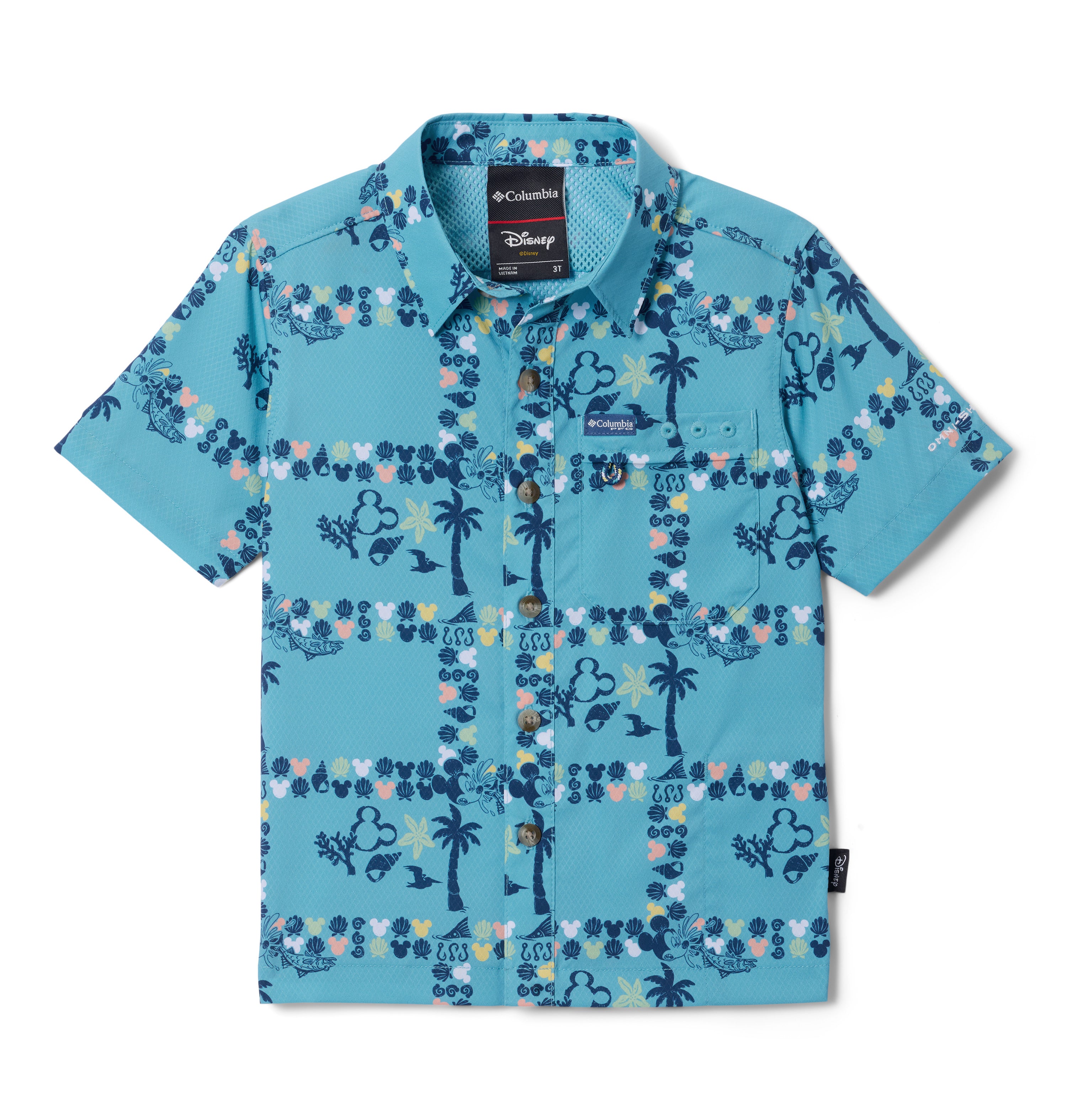 Camisa de manga corta para niños pequeños Columbia Y PFG Disney Super Slack Tide Shirt