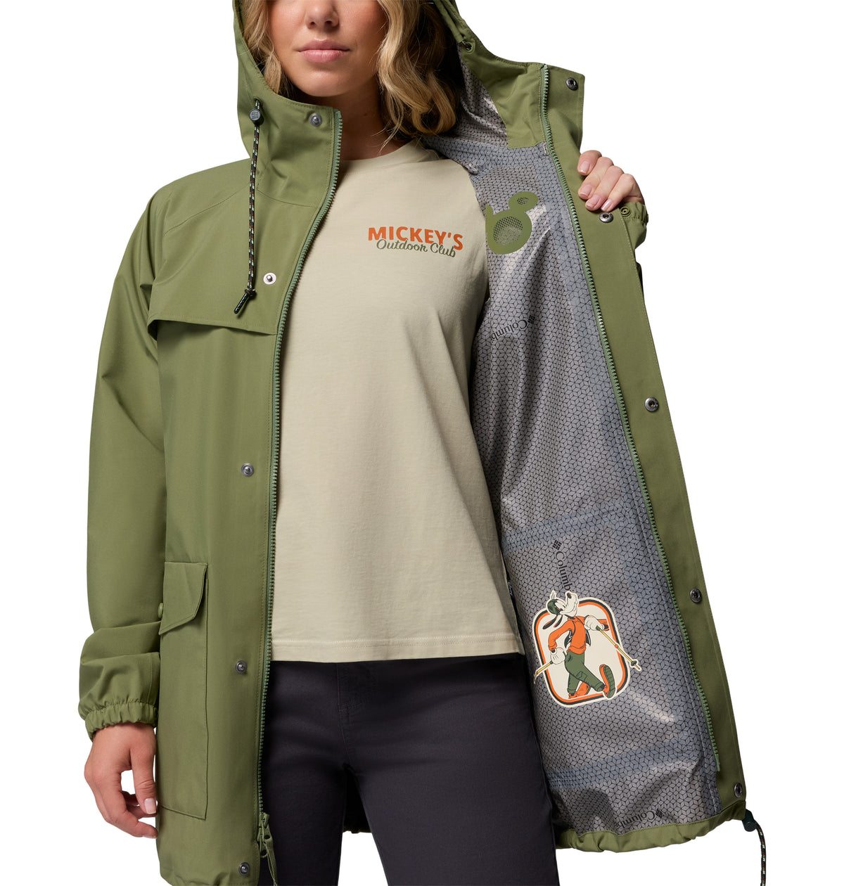 Chamarra Impermeable Unisex Columbia M CSC x Disney Mickey Ibex Rain Shell