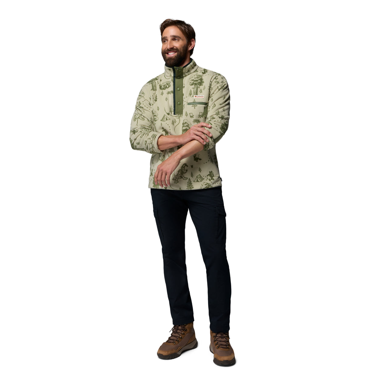 Sudadera para Hombre Columbia M CSC X Disney Half Snap Fleece