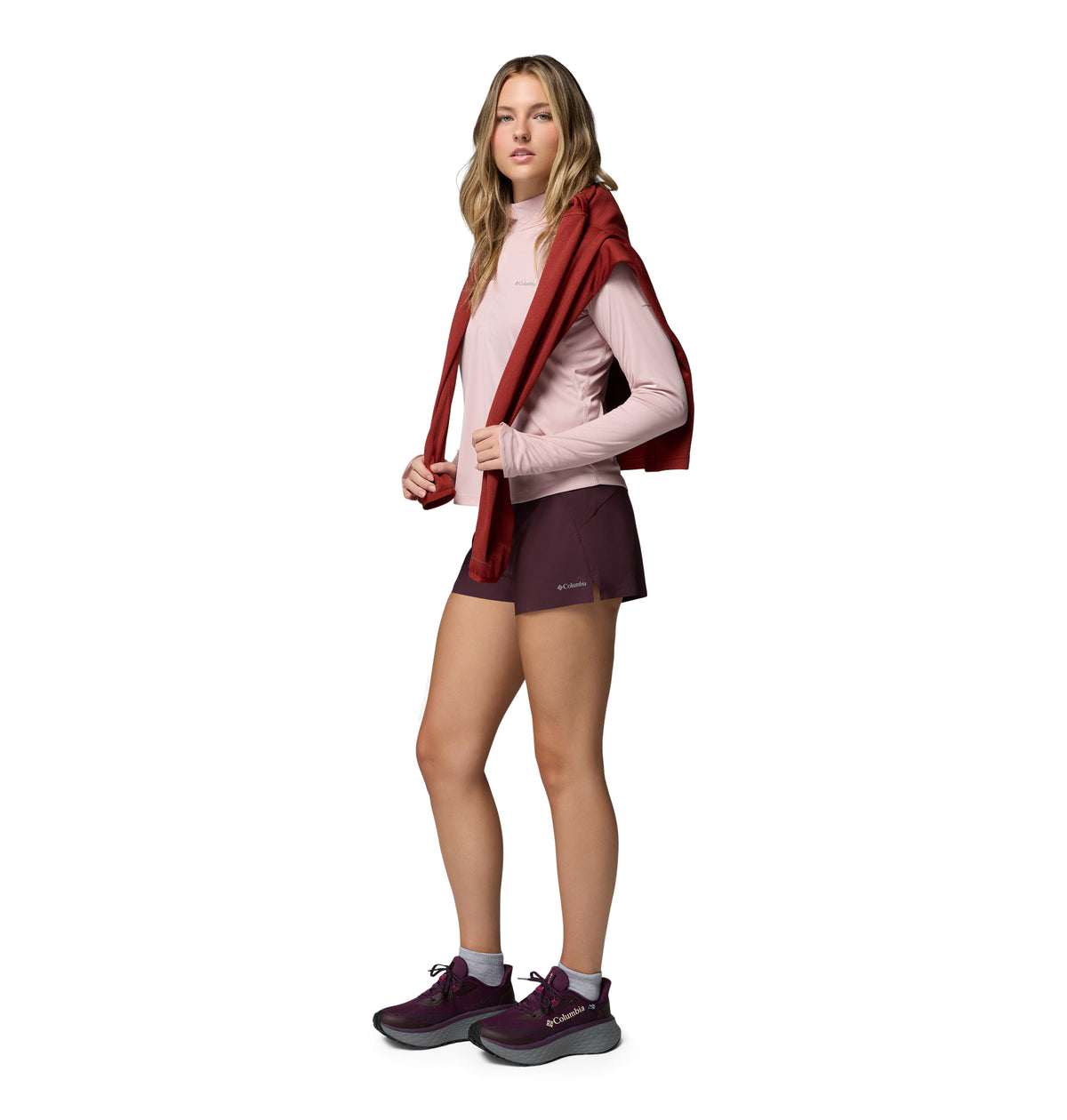 Playera medio cierre de Trail Running para Mujer Columbia Stealth Spring LS Half Zip Tee