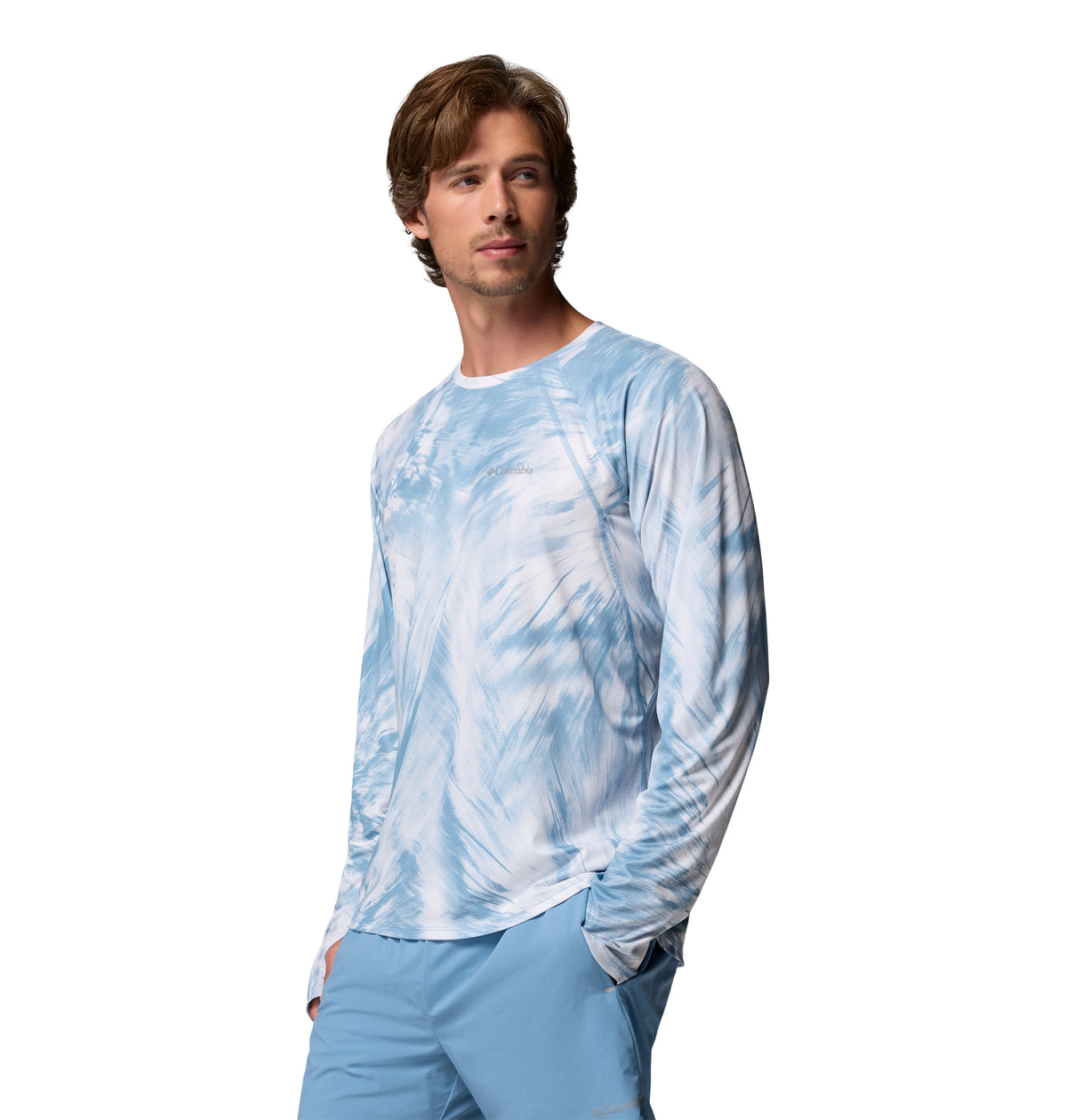 Playera de Trail Running para Hombre Columbia Stealth Springs Printed LS Shirt