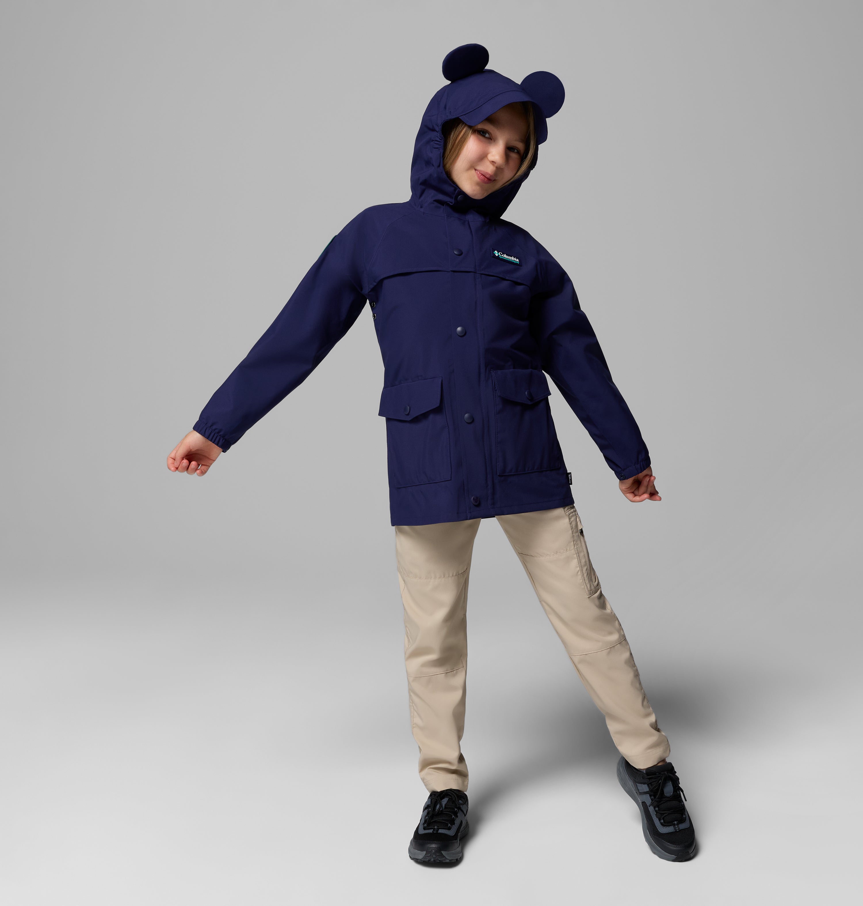 Chamarra impermeable para niños pequeños Disney Columbia Mickey Ibex Rain Shell