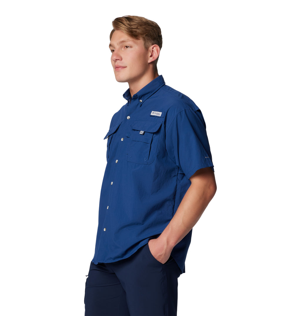 Columbia Pfg Bahama Ii Camicia Da Pesca Uomo - Maniche Corte, UPF 30, Tessuto Tecnico Traspirante Camicia Pesca Columbia PFG