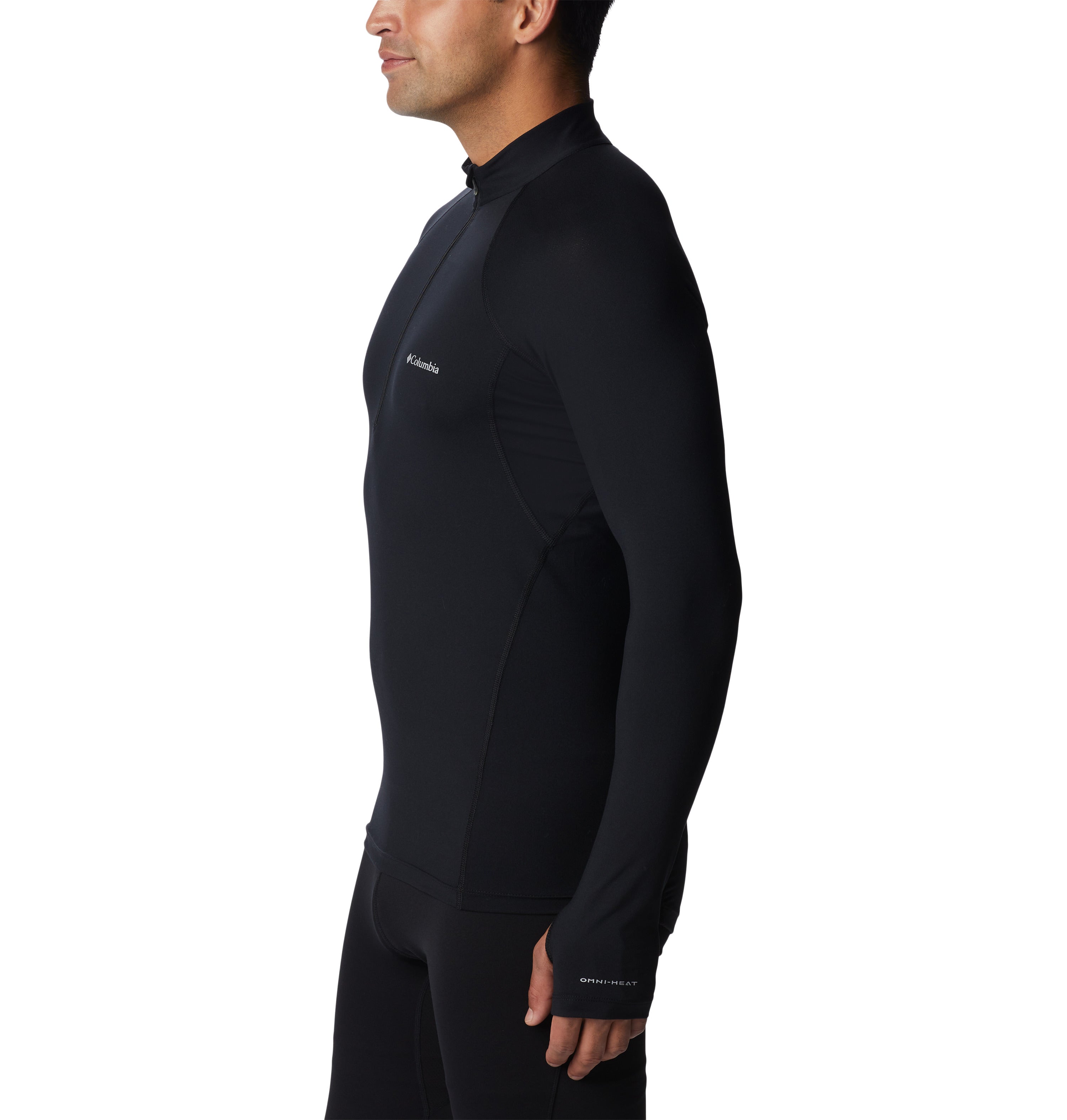 Playera térmica de manga larga con medio cierre para hombre Columbia Midweight Stretch