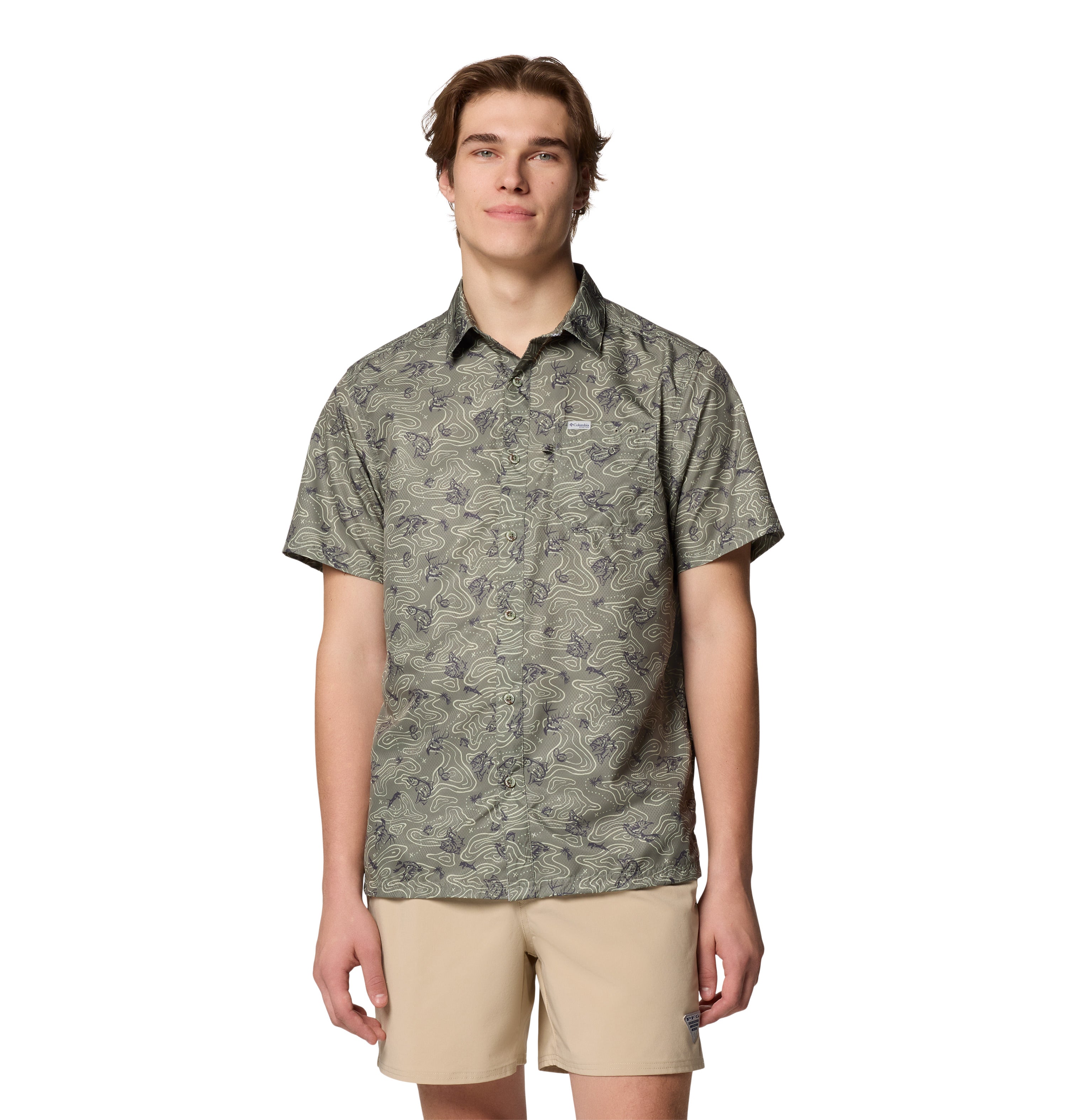 Columbia Chemise Slack Tide Camp pour homme, carbone, taille L, Carbon Columbia Chemise Slack Tide Camp pour homme, carbone, taille L, Carbon