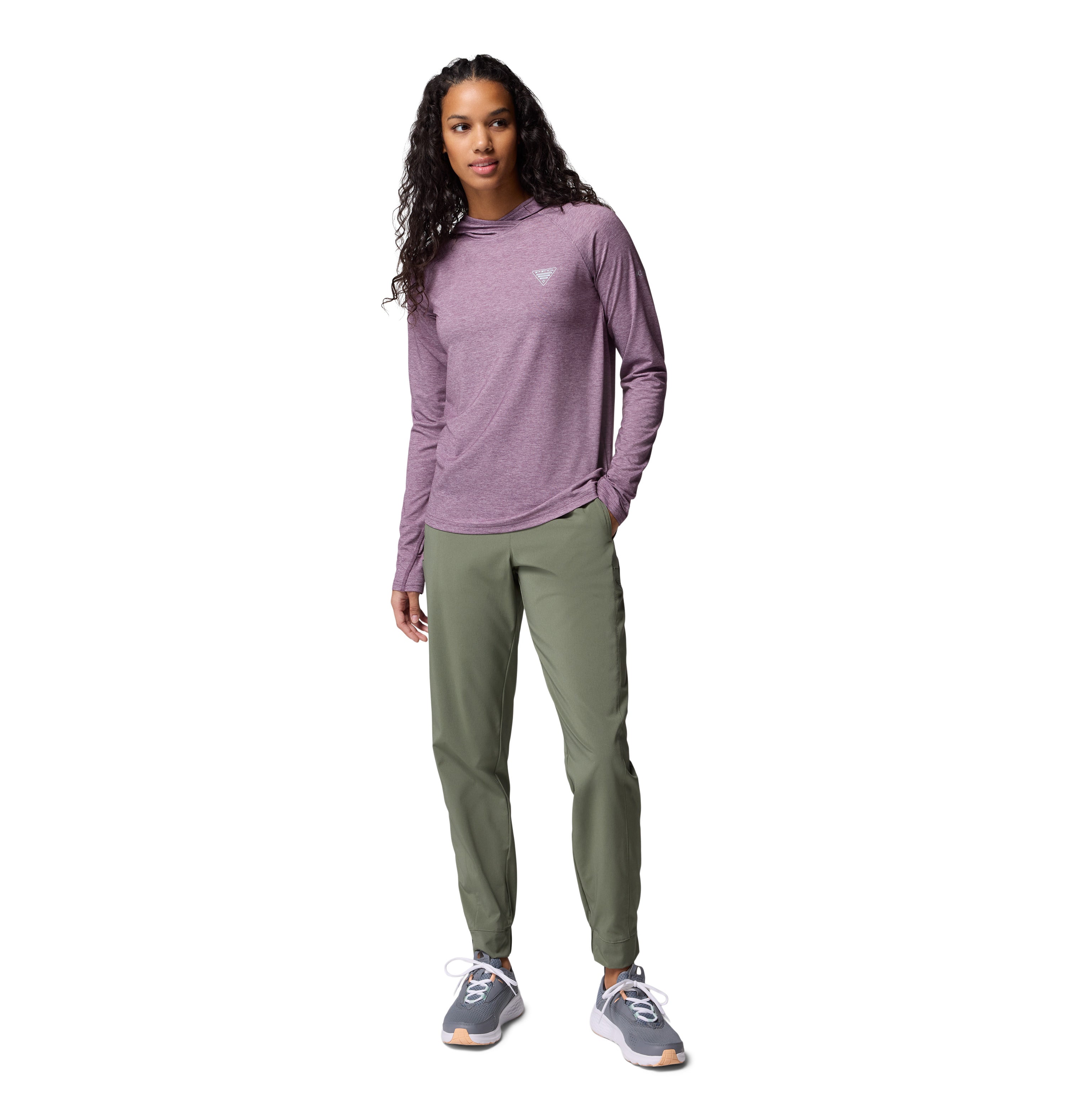 Playera con gorro para mujer Columbia PFG Uncharted