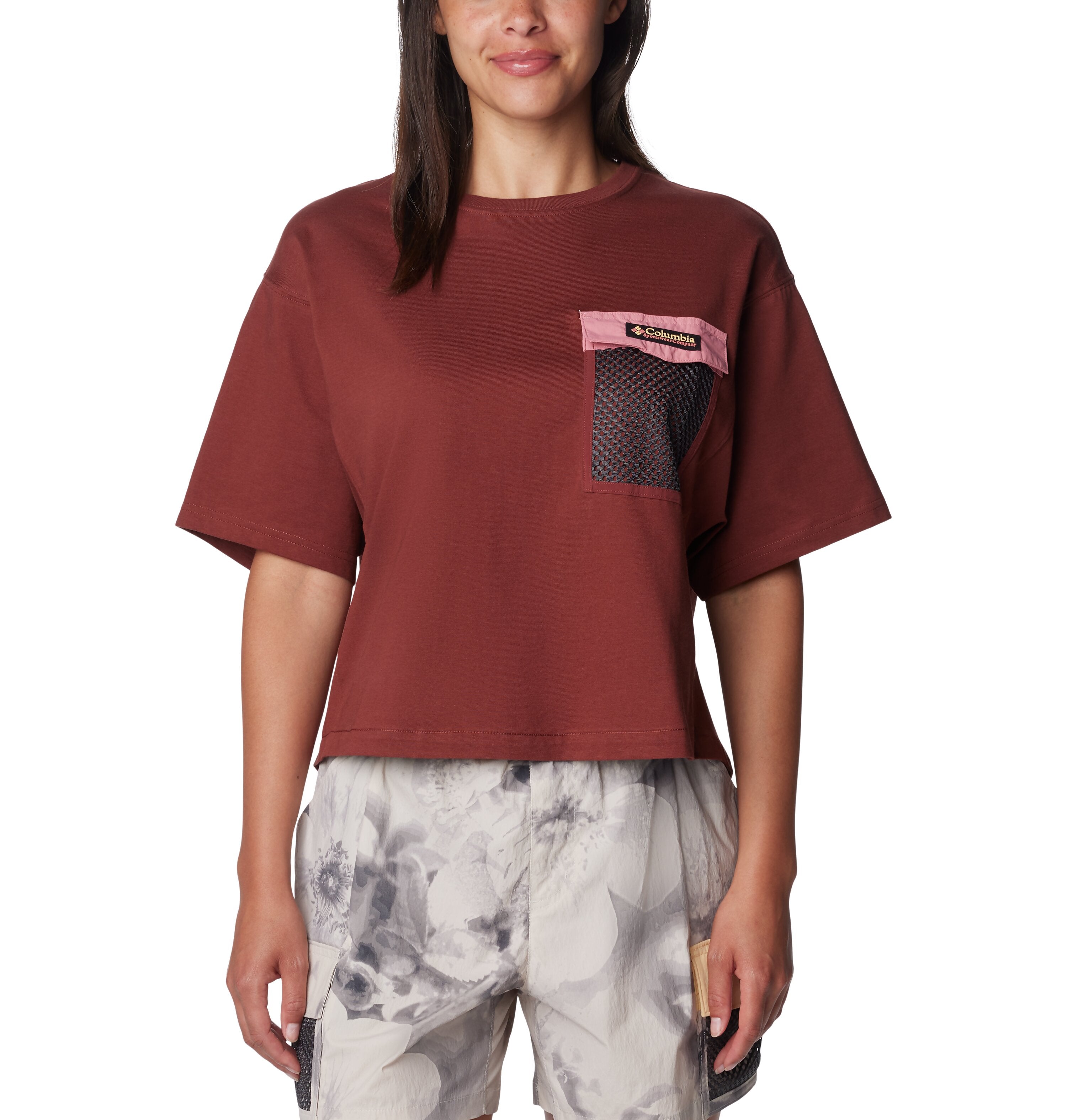 Playera para Mujer Painted Peak Knit SS Cropped Top