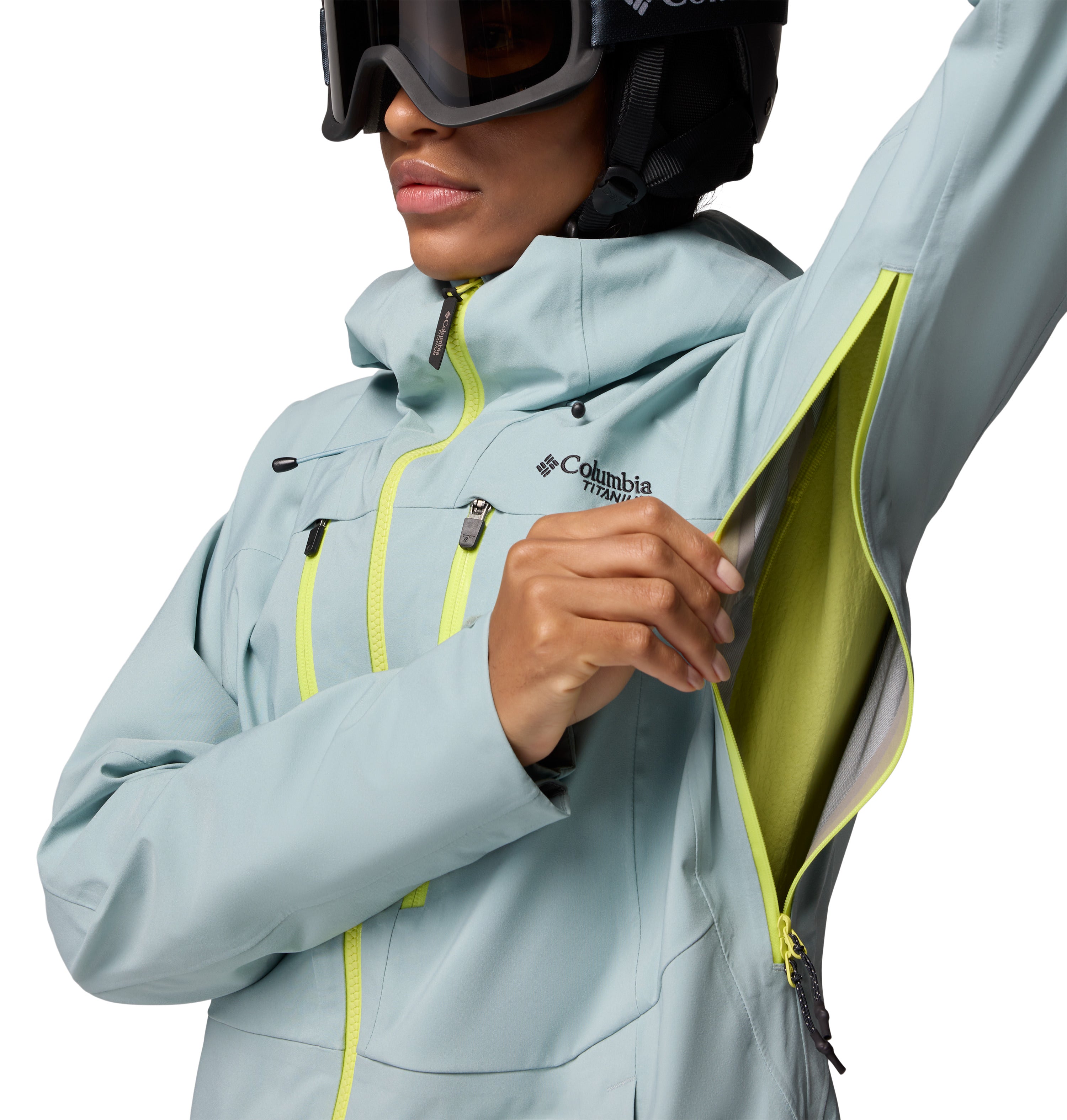 Chamarra impermeable para mujer Columbia Platinum Peak II 3L Shell