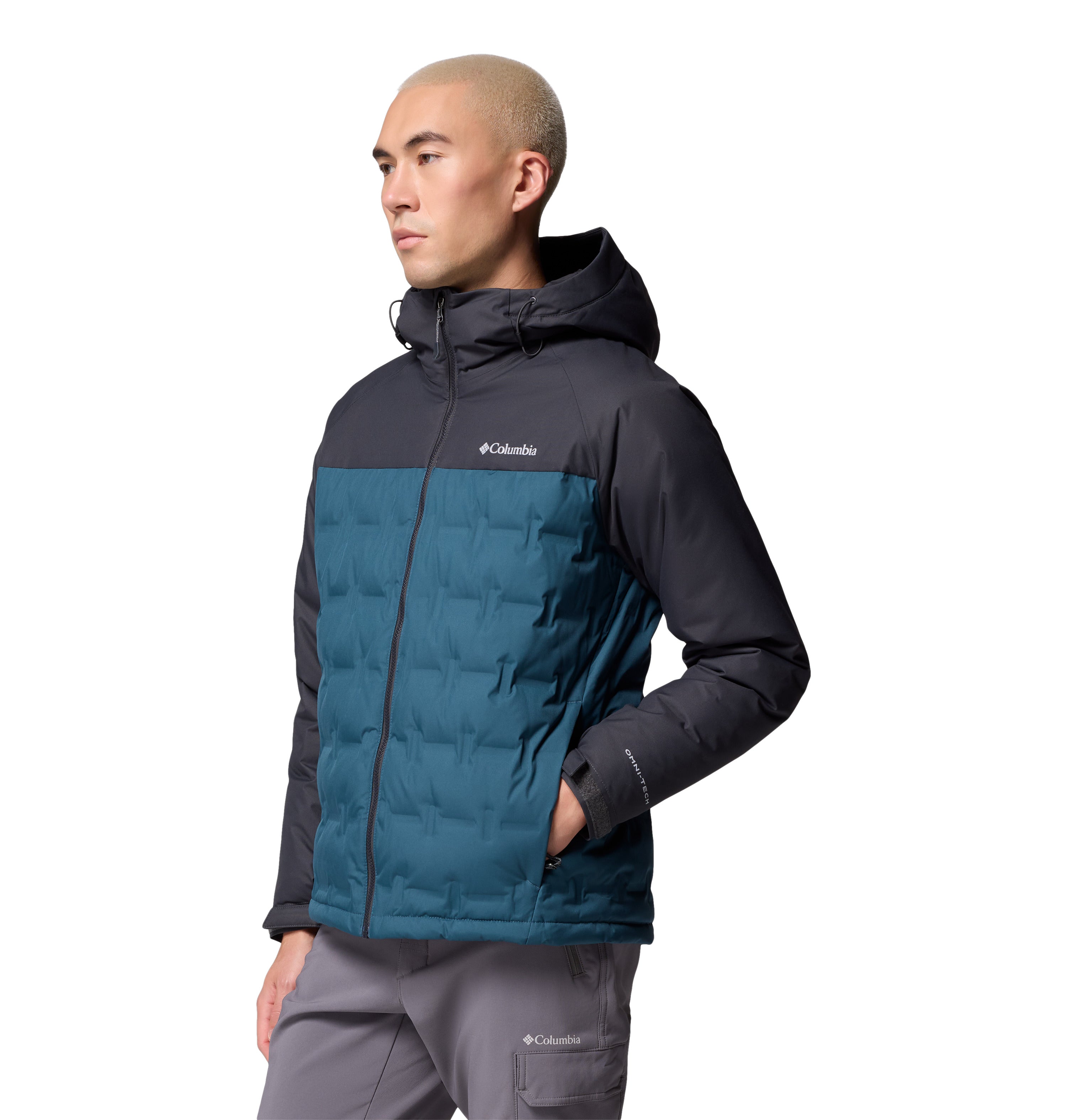 Chamarra acolchada con gorro para hombre Columbia Grand Trek III Down