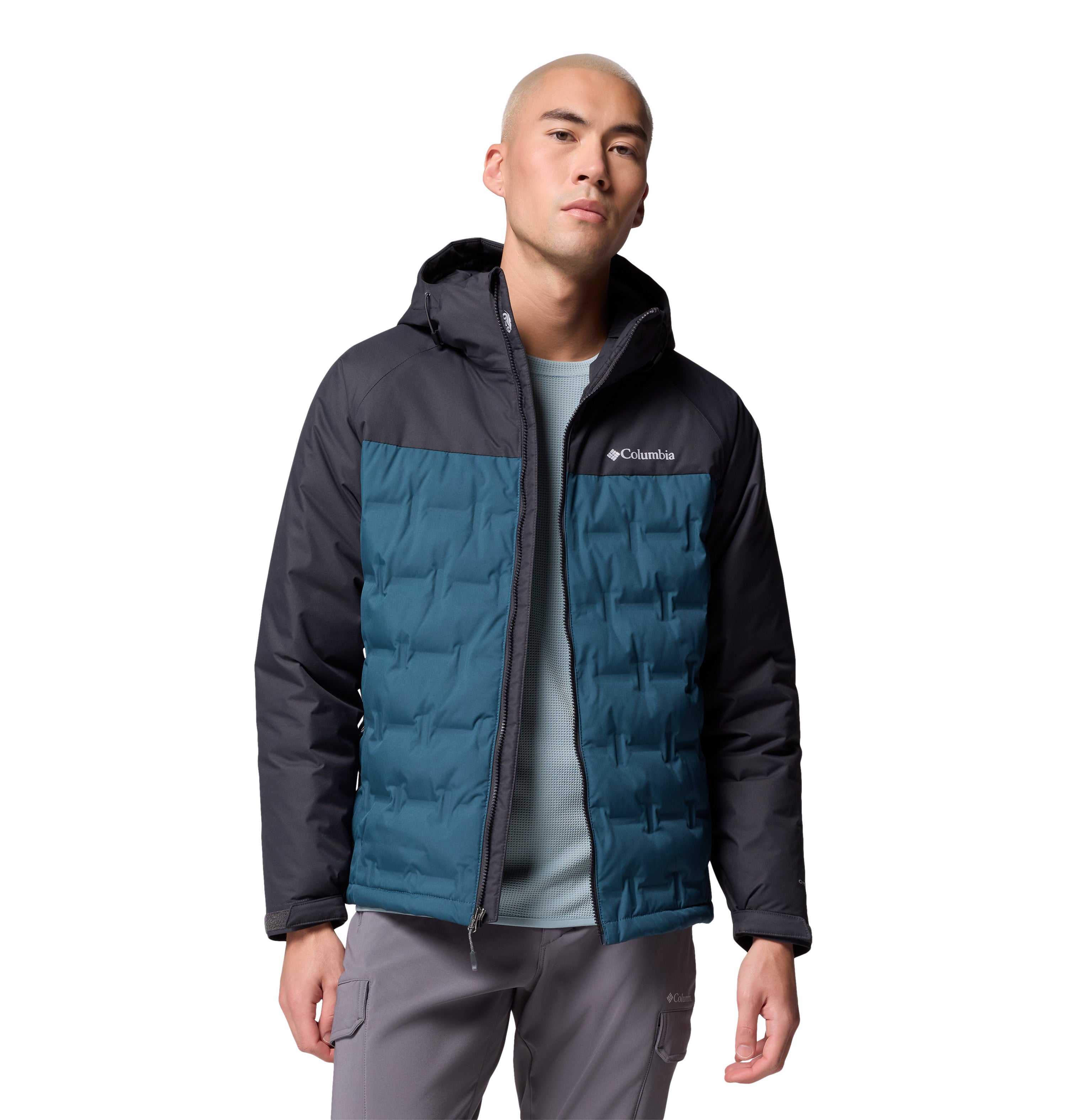 Chamarra acolchada con gorro para hombre Columbia Grand Trek III Down