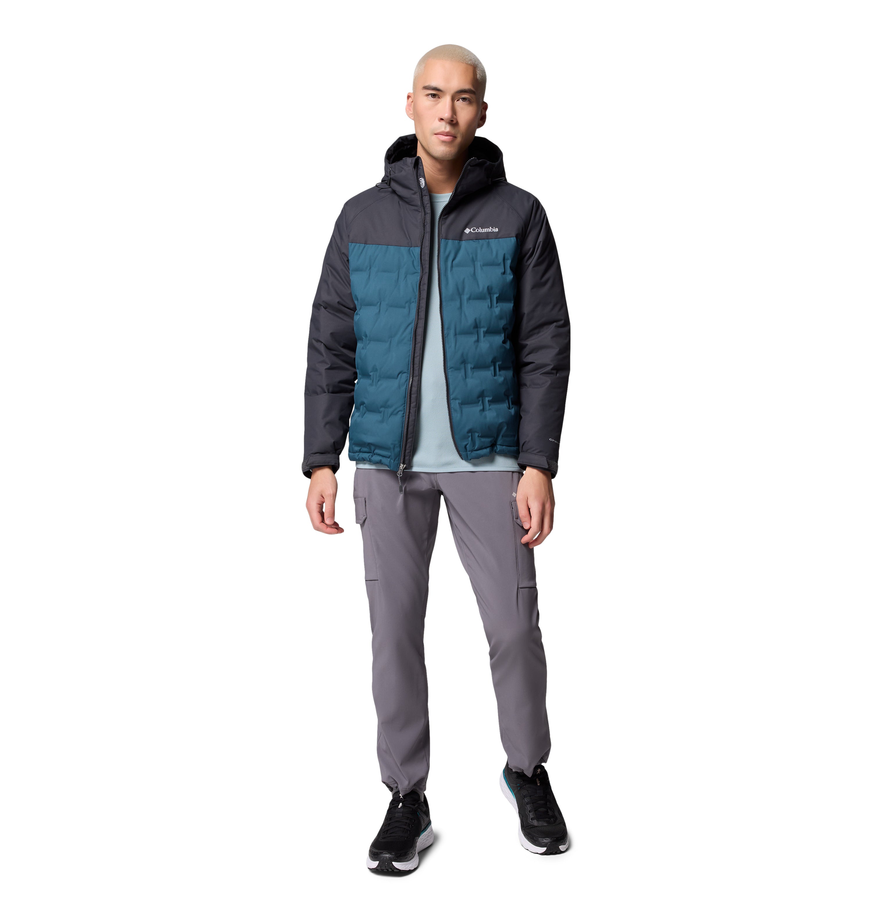 Chamarra acolchada con gorro para hombre Columbia Grand Trek III Down