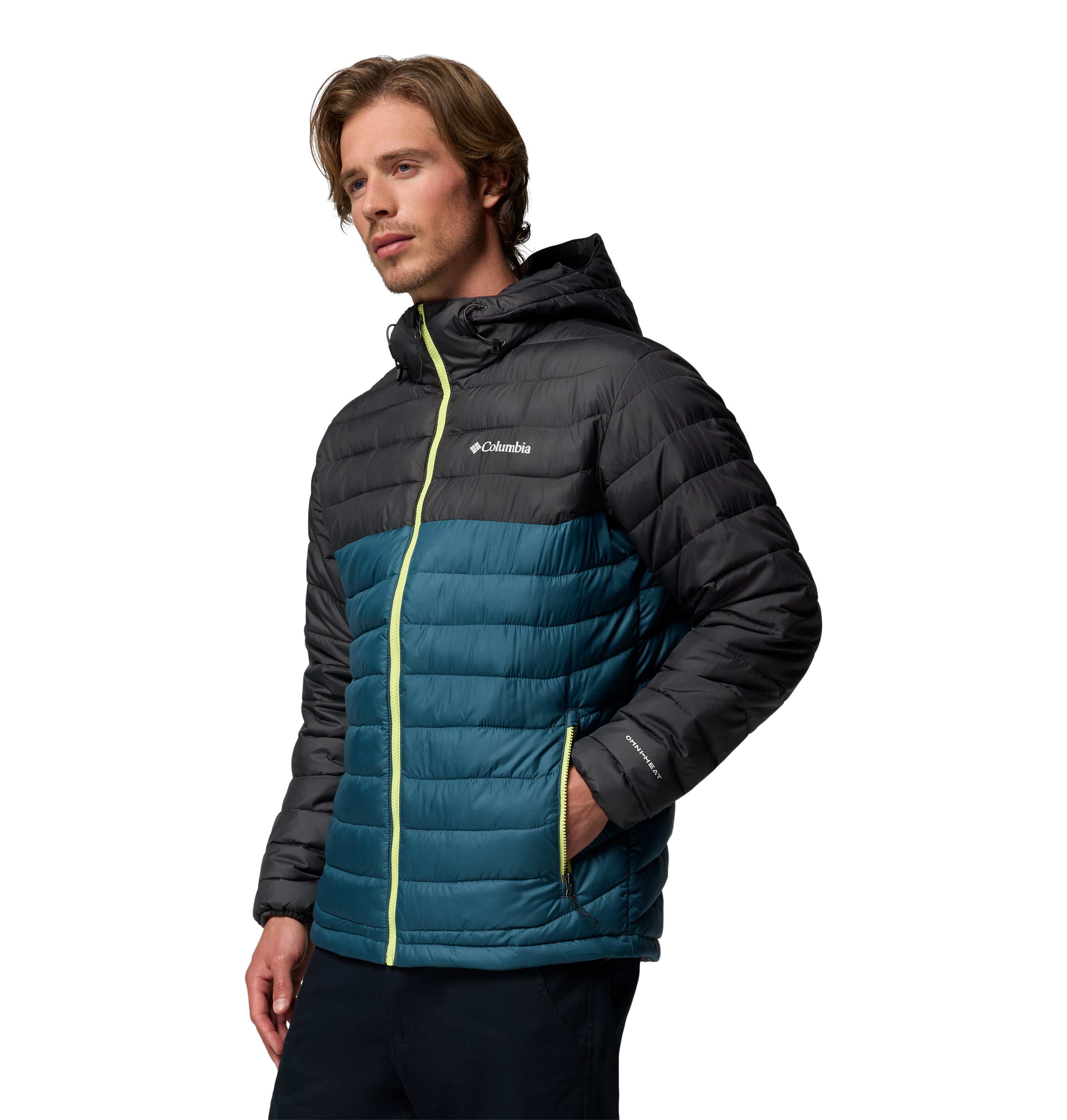 Chamarra con gorro para hombre Columbia Powder Lite II