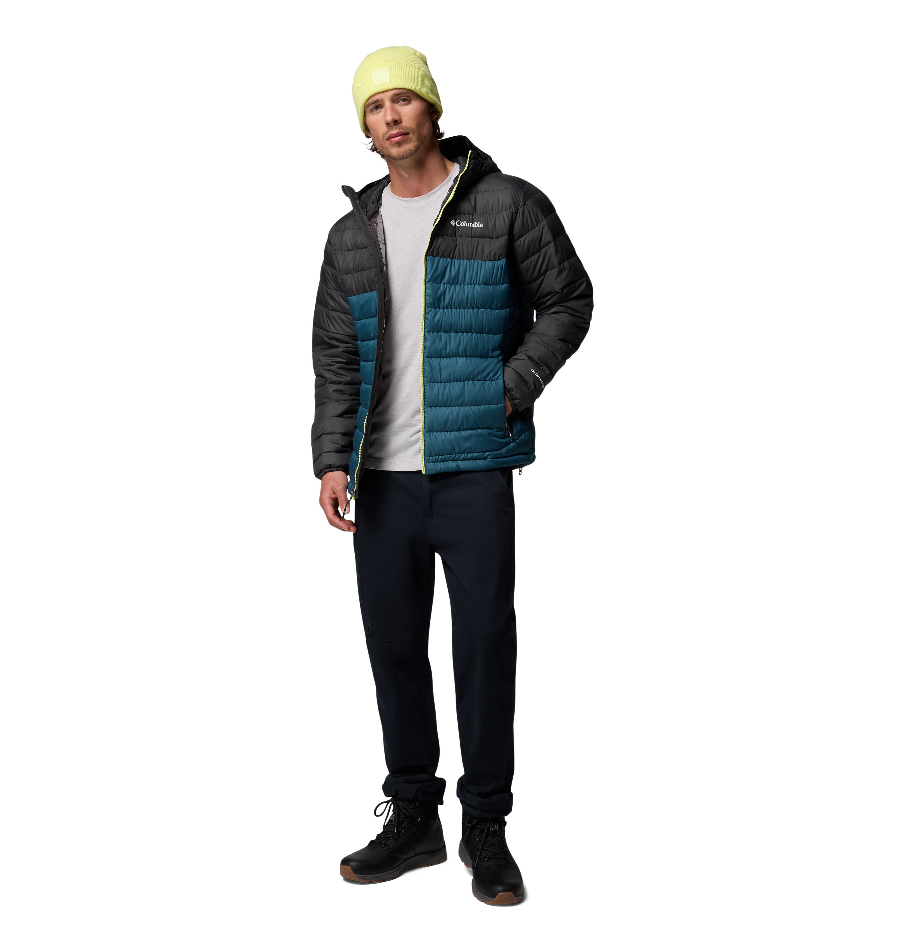 Chamarra con gorro para hombre Columbia Powder Lite II