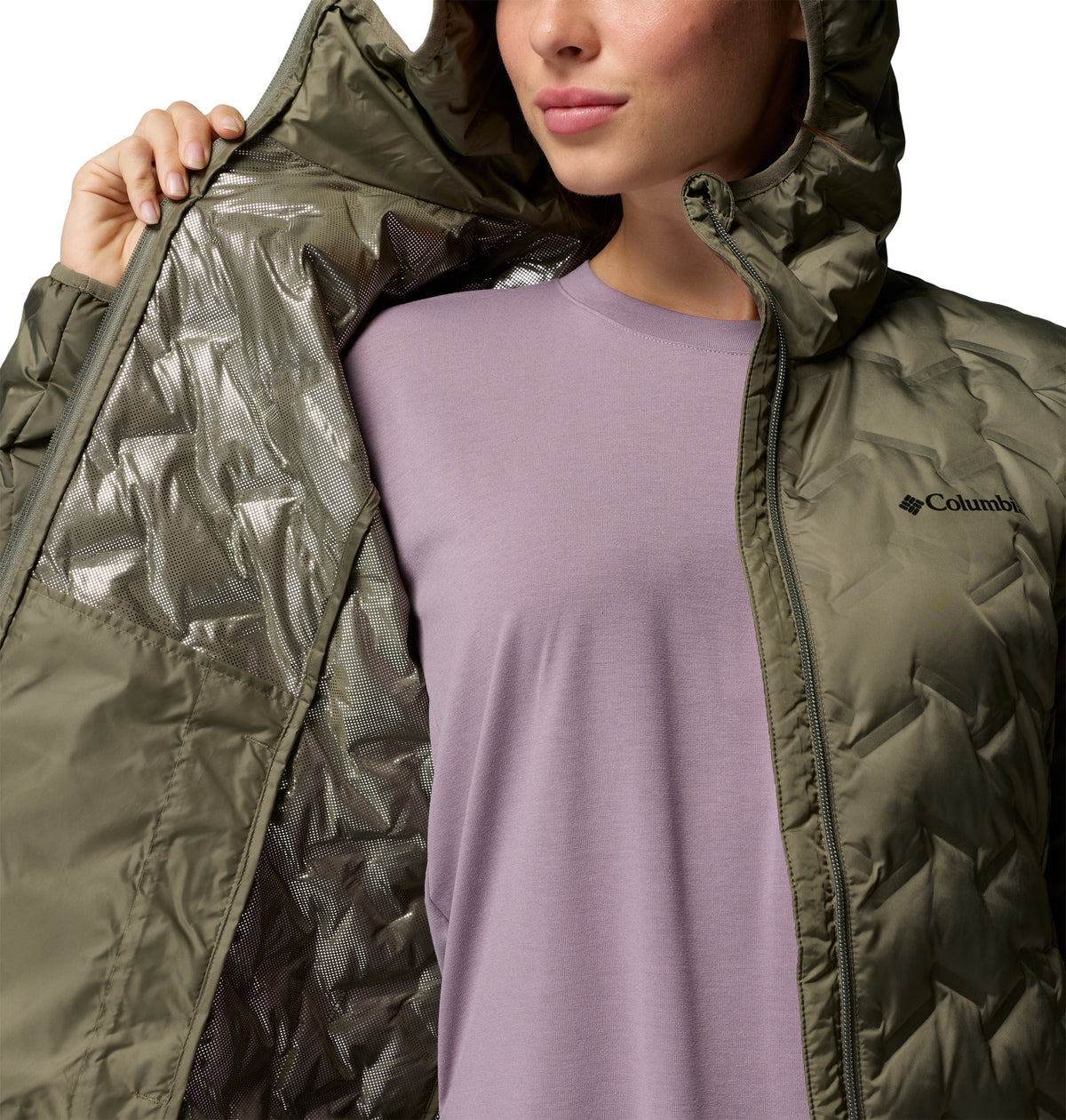 Chamarra Térmica para Mujer Columbia Delta Ridge II Long Down Jacket