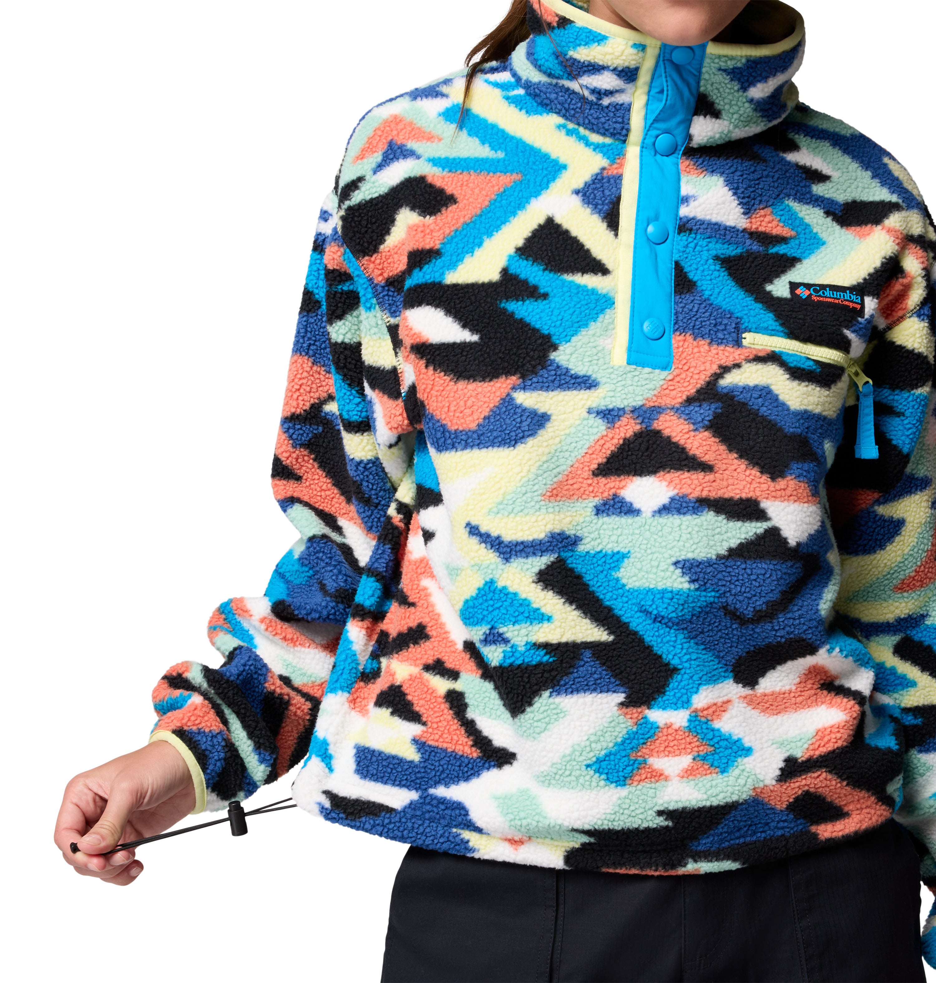 Sudadera para mujer Columbia Helvetia II Printed Cropped Half Snap