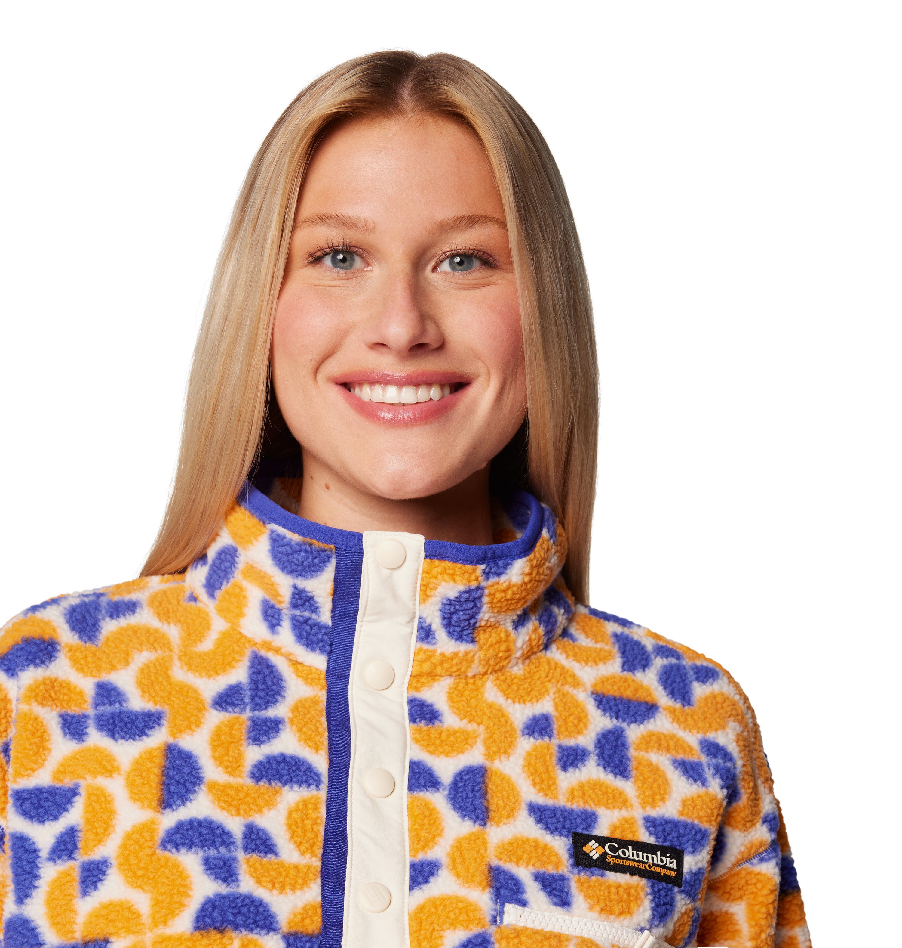 SUDADERA MUJER COLUMBIA | HELVETIA II PRINTED CROPPED HALF SNAP