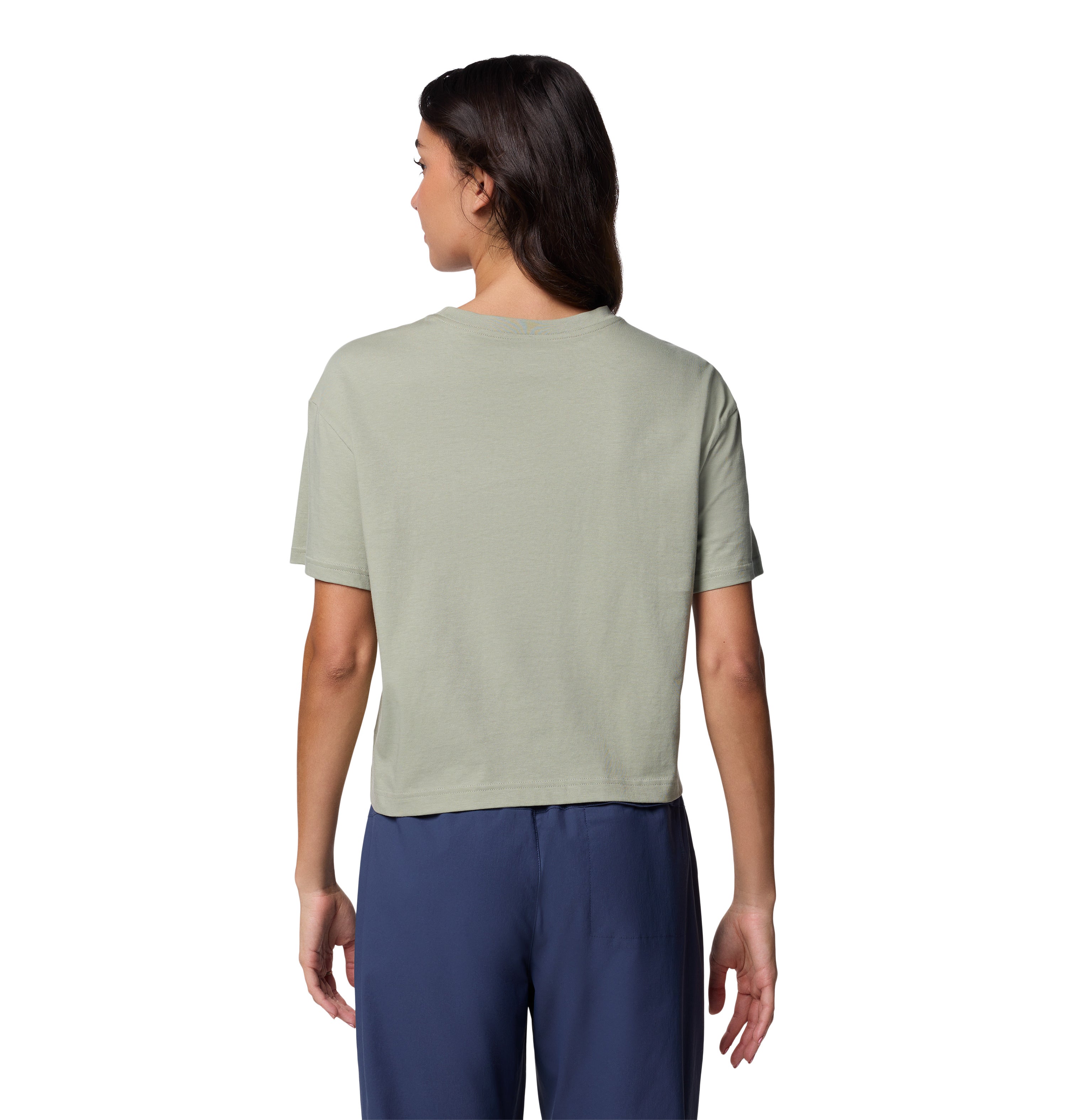 Playera de manga corta para mujer Columbia Rolling Bend Graphic Relaxed Crop