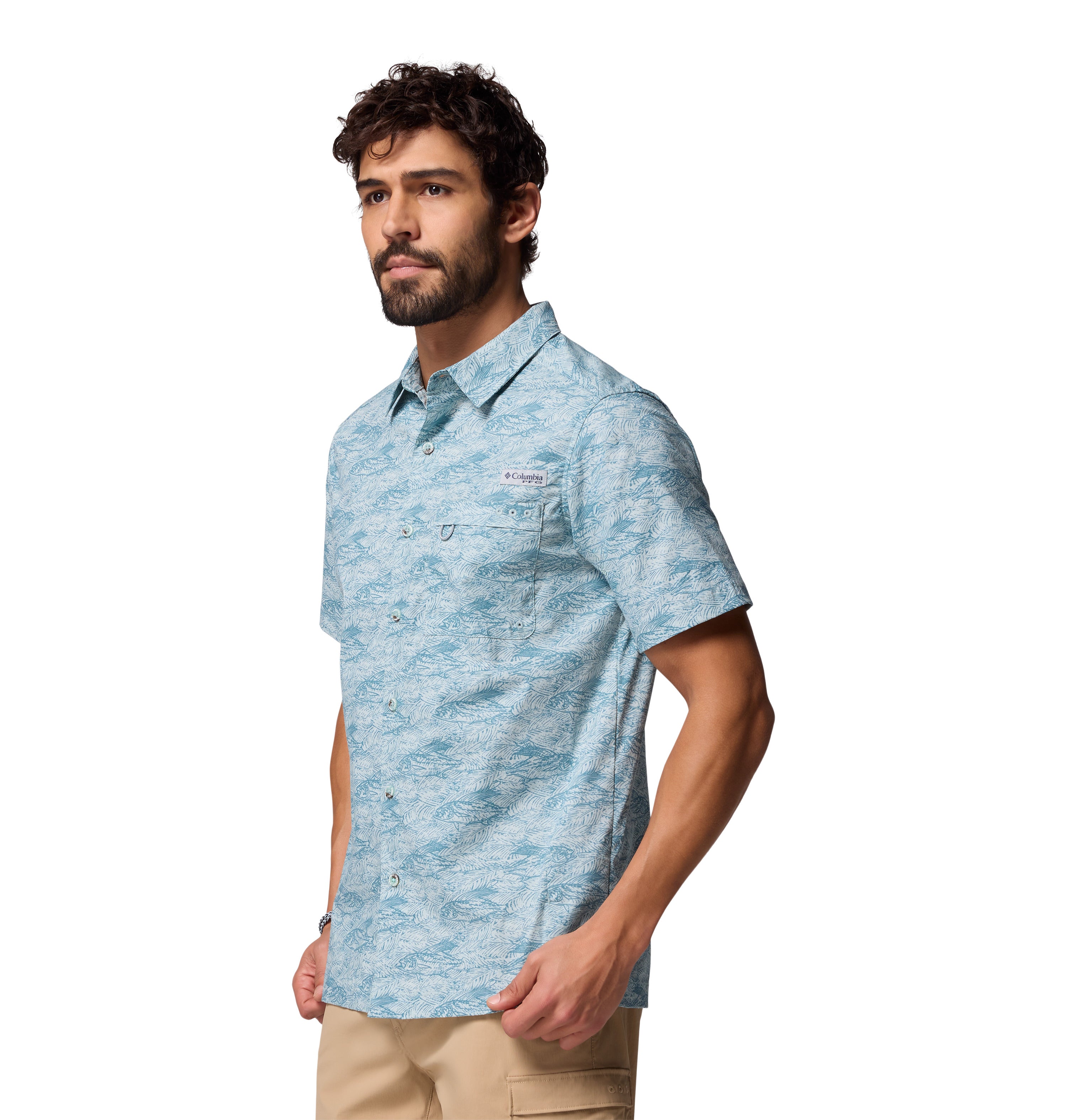 Camisa de manga corta para hombre Columbia Wild Cast Camp