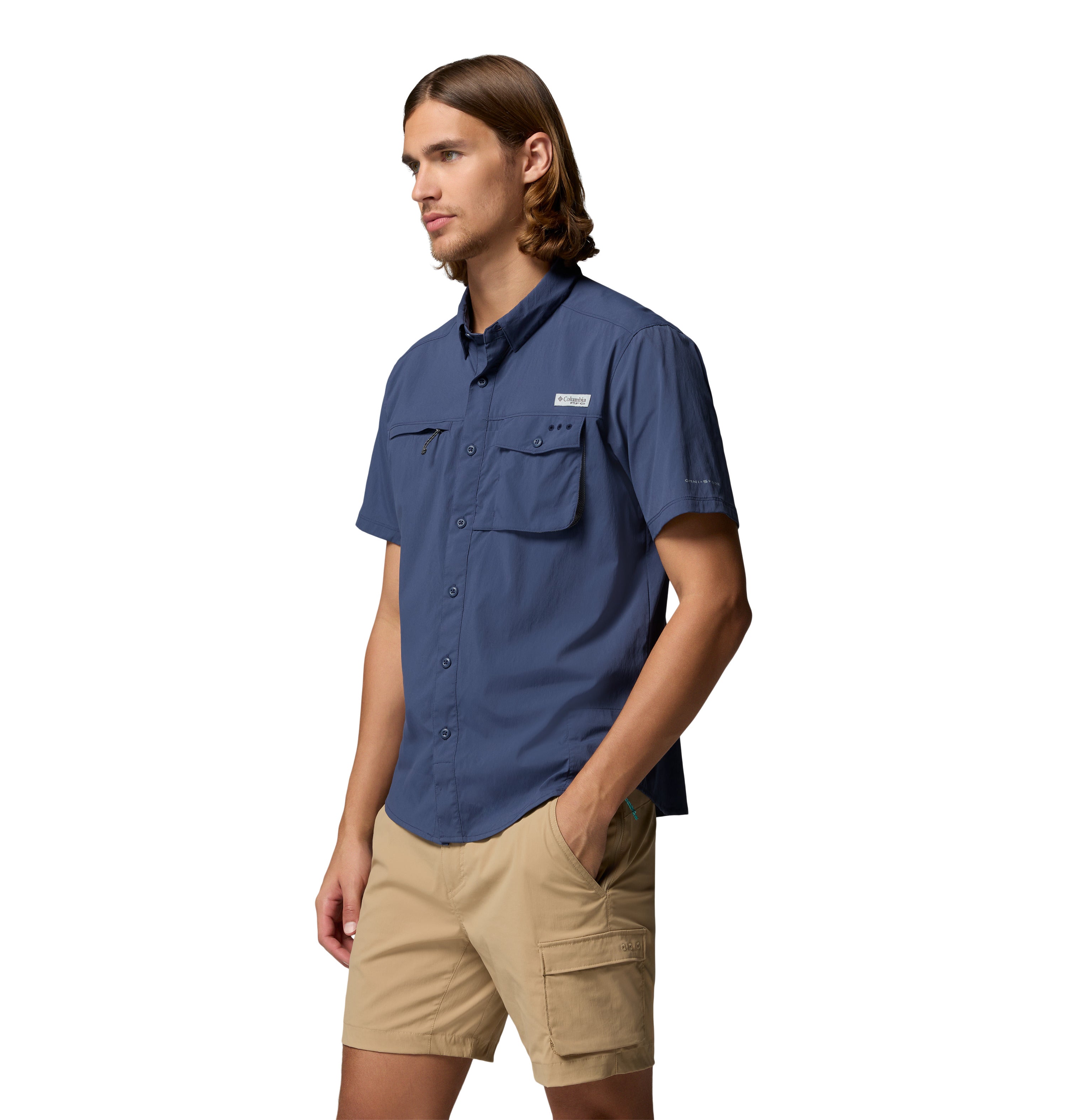 Camisa para hombre manga corta PFG Columbia Wild Cast Short Sleeve Shirt