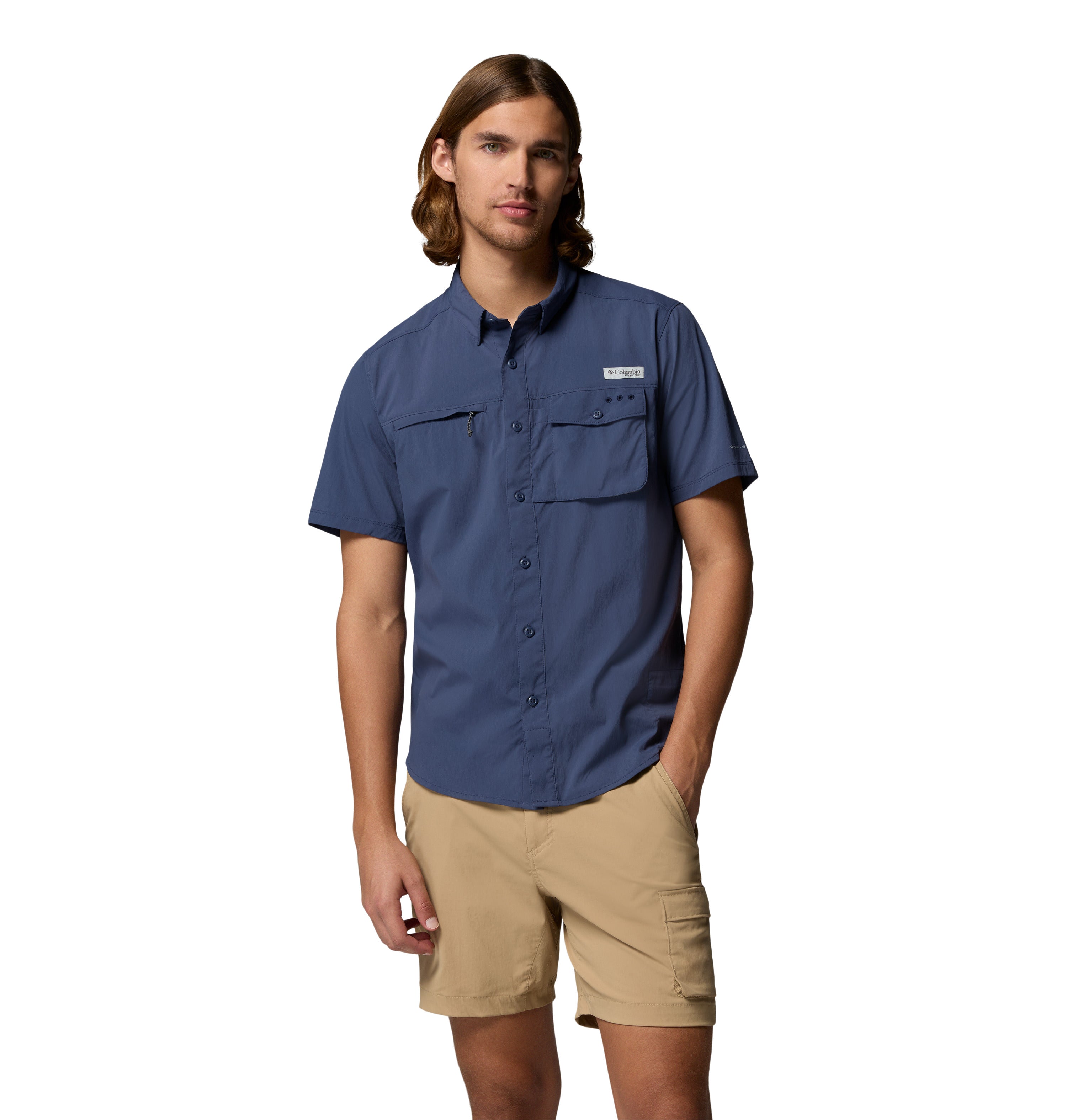 Camisa para hombre manga corta PFG Columbia Wild Cast Short Sleeve Shirt
