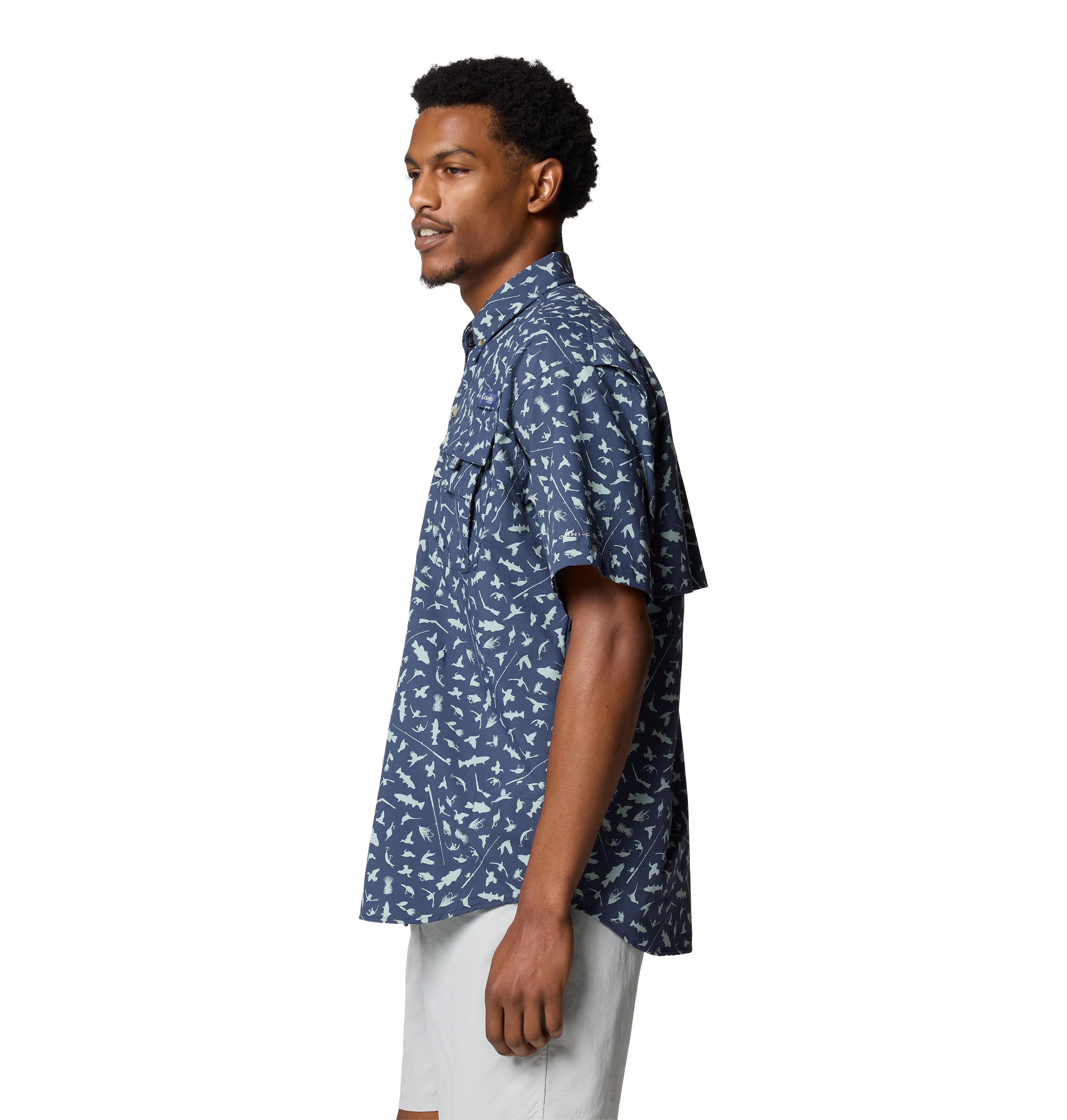 Columbia Super Bahama - Camisa de manga larga para hombre, color azul