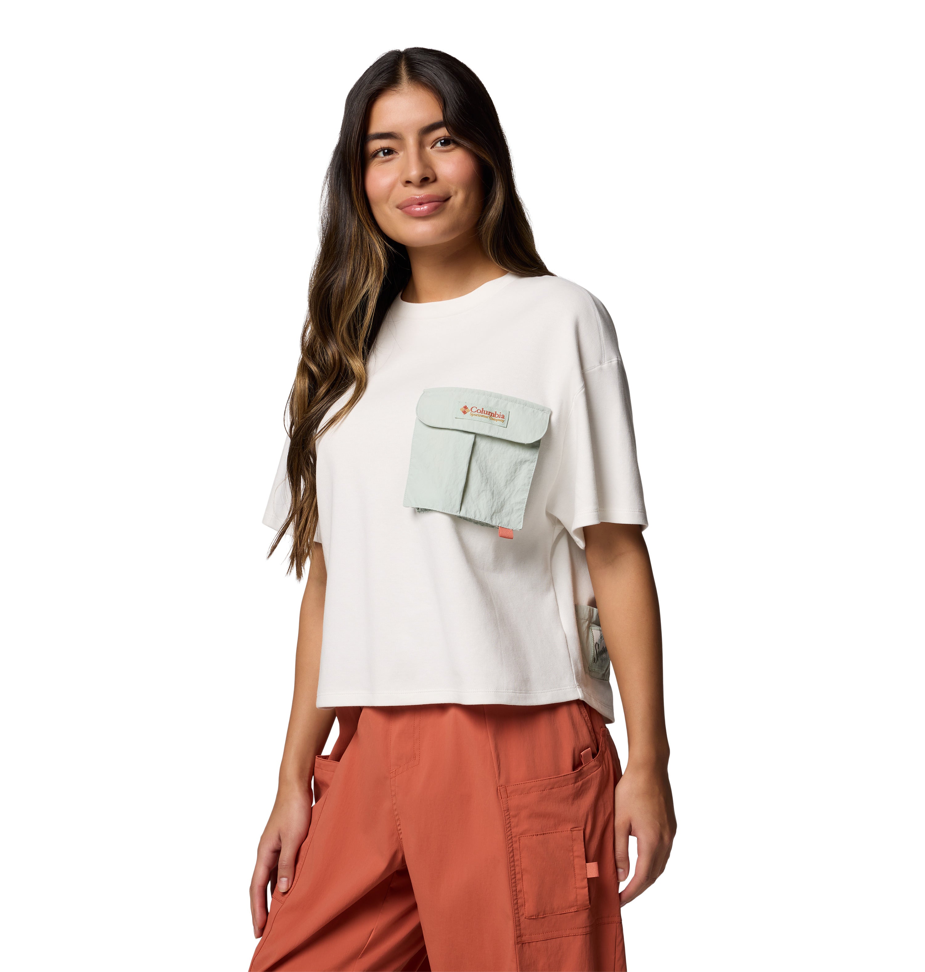 PLAYERA MUJER COLUMBIA | COVE BEACH CROPPED POCKET TEE