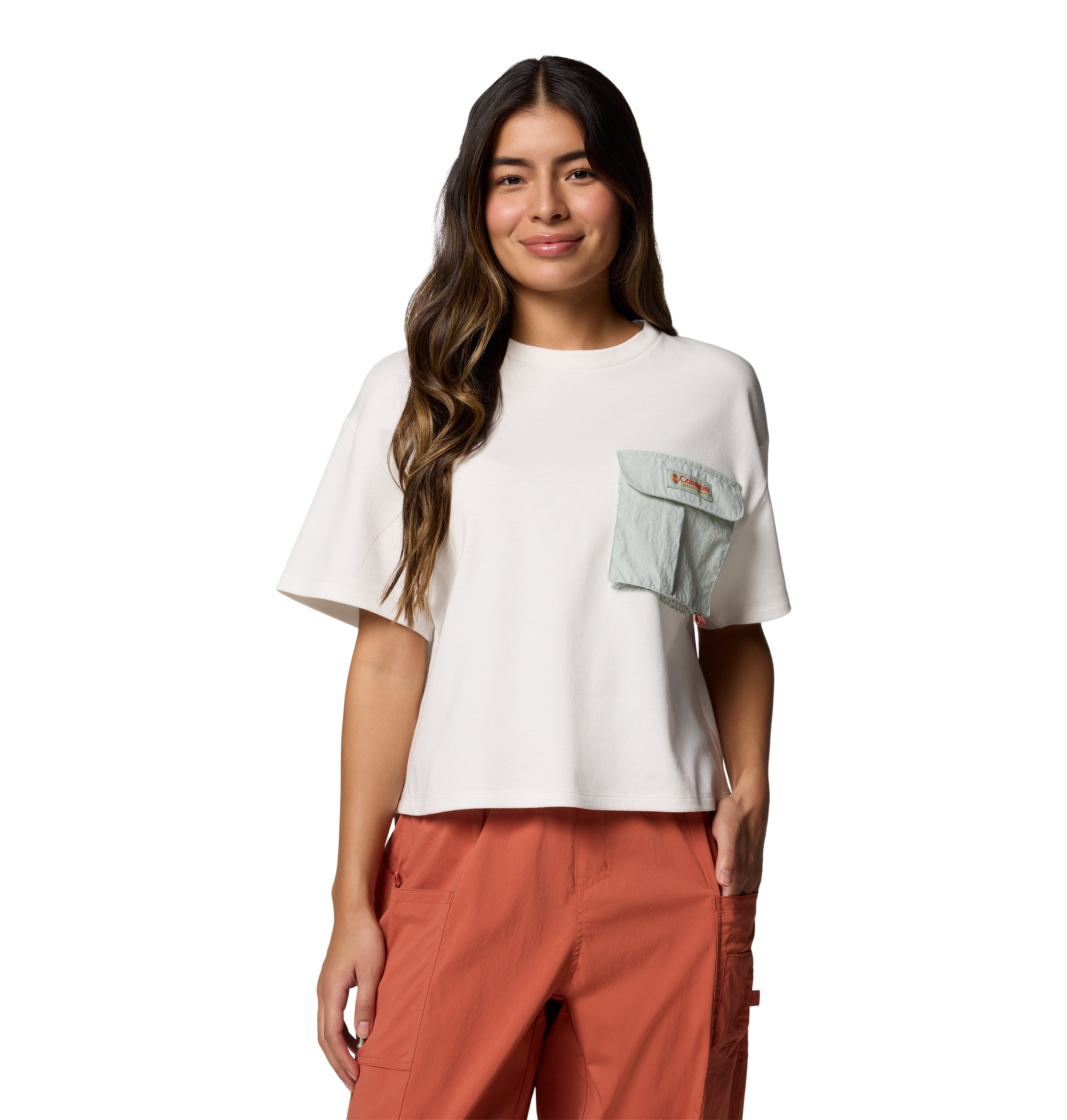 PLAYERA MUJER COLUMBIA | COVE BEACH CROPPED POCKET TEE
