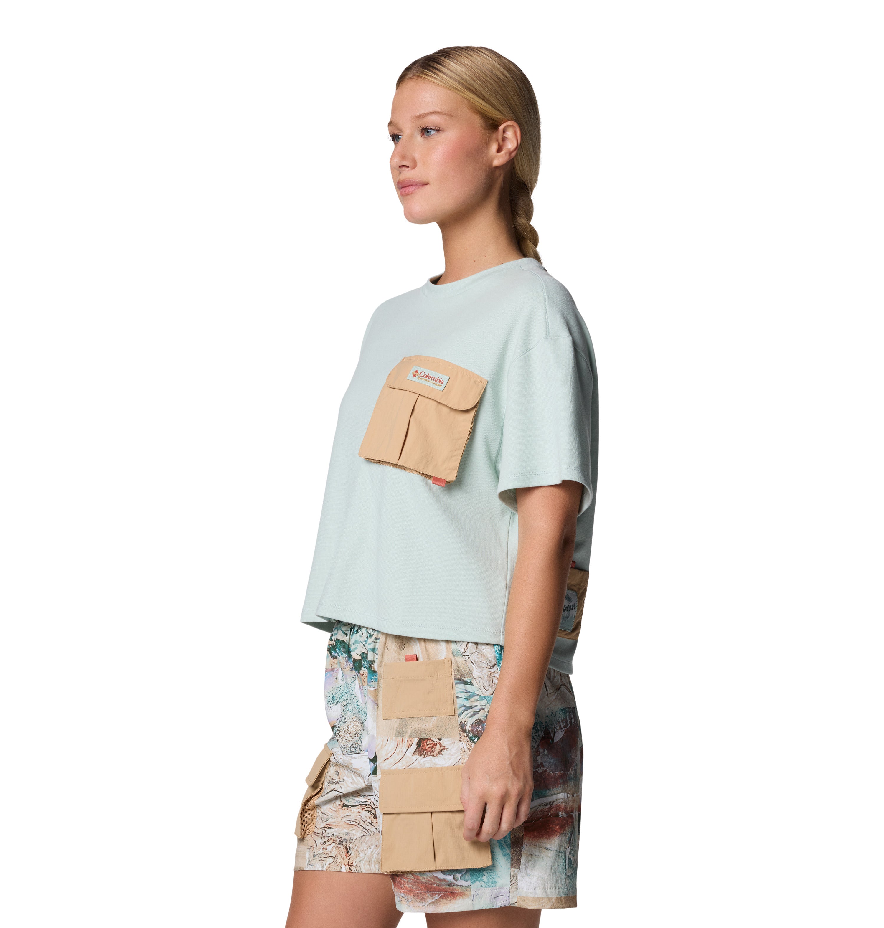 PLAYERA MUJER COLUMBIA | COVE BEACH CROPPED POCKET TEE