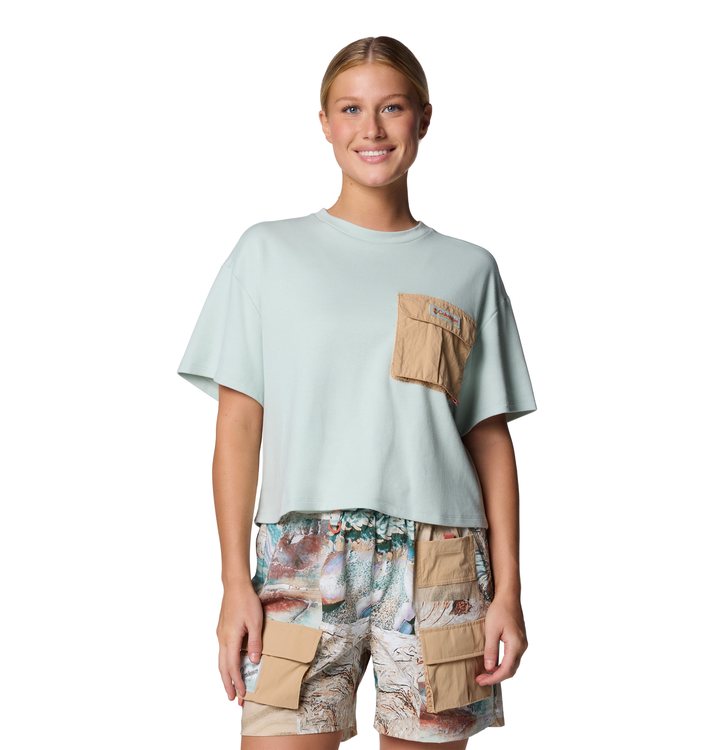 PLAYERA MUJER COLUMBIA | COVE BEACH CROPPED POCKET TEE