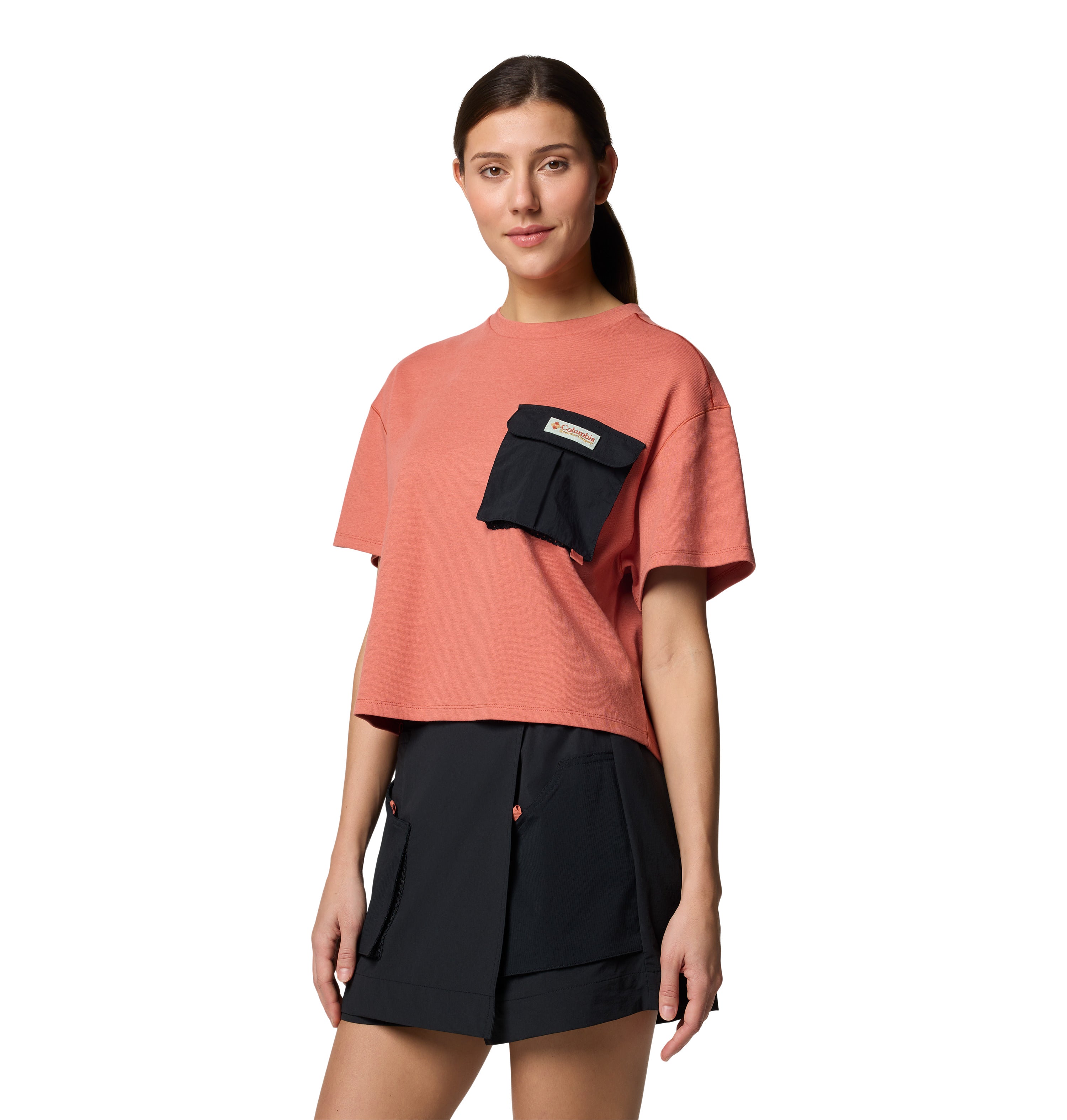 PLAYERA MUJER COLUMBIA | COVE BEACH CROPPED POCKET TEE