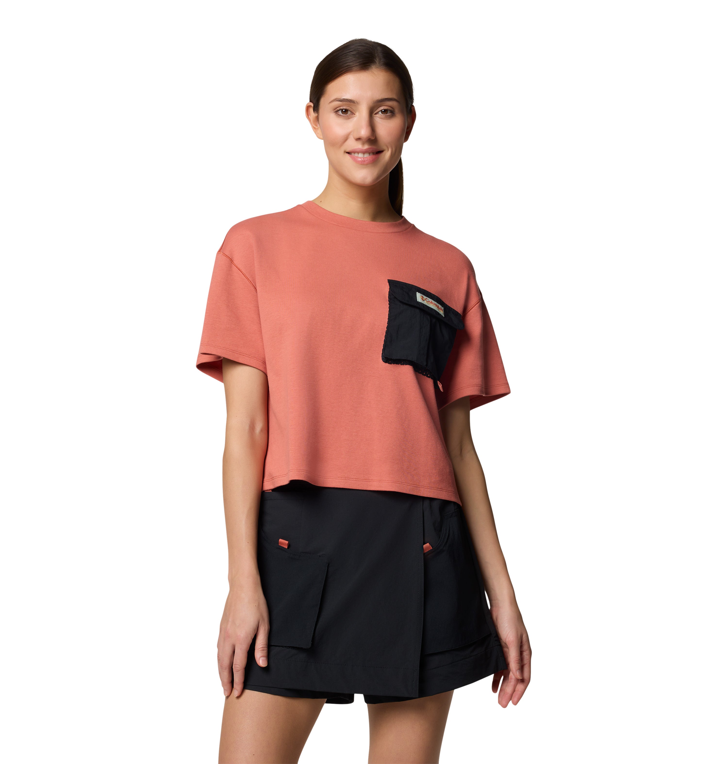 PLAYERA MUJER COLUMBIA | COVE BEACH CROPPED POCKET TEE