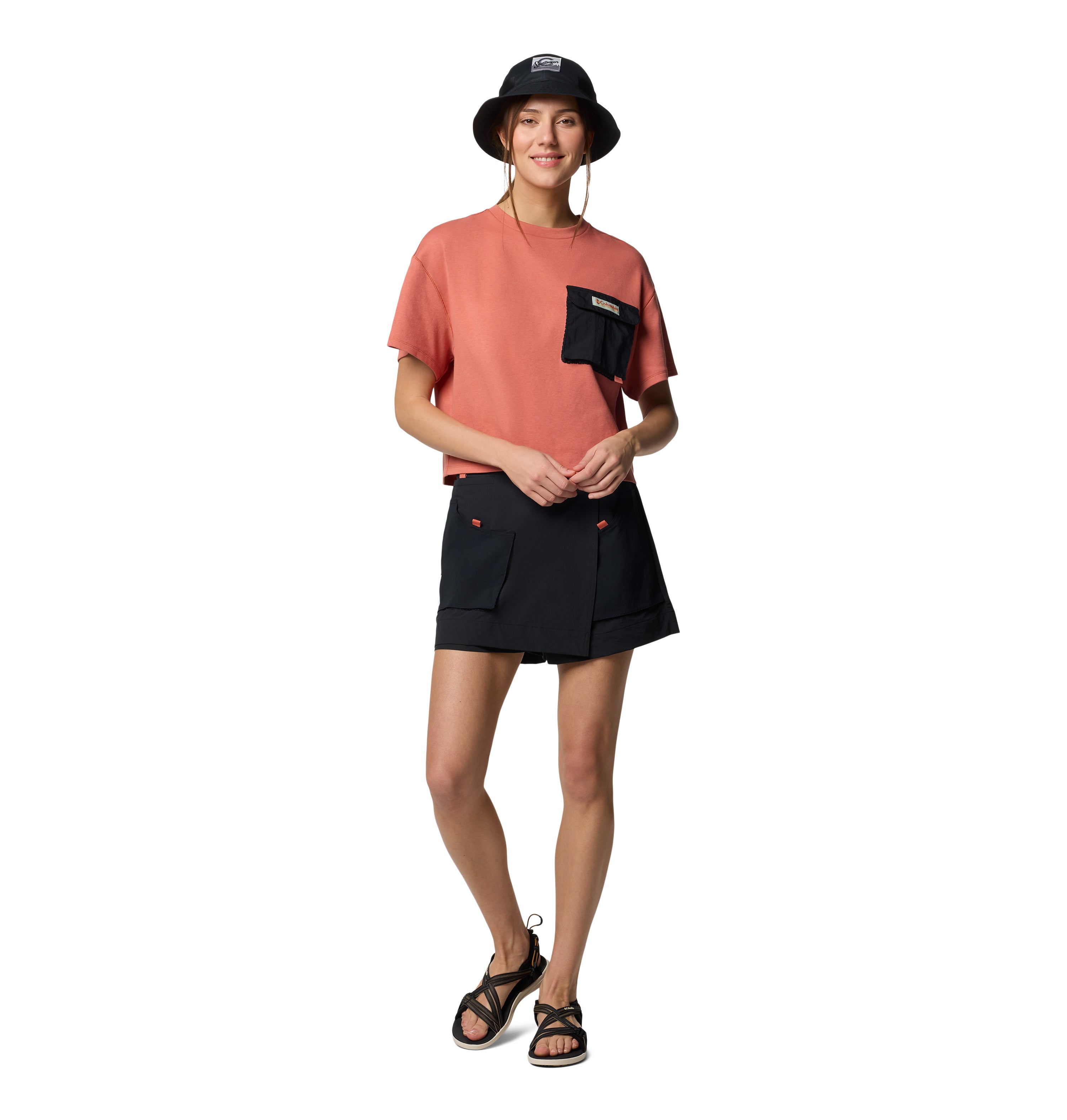PLAYERA MUJER COLUMBIA | COVE BEACH CROPPED POCKET TEE