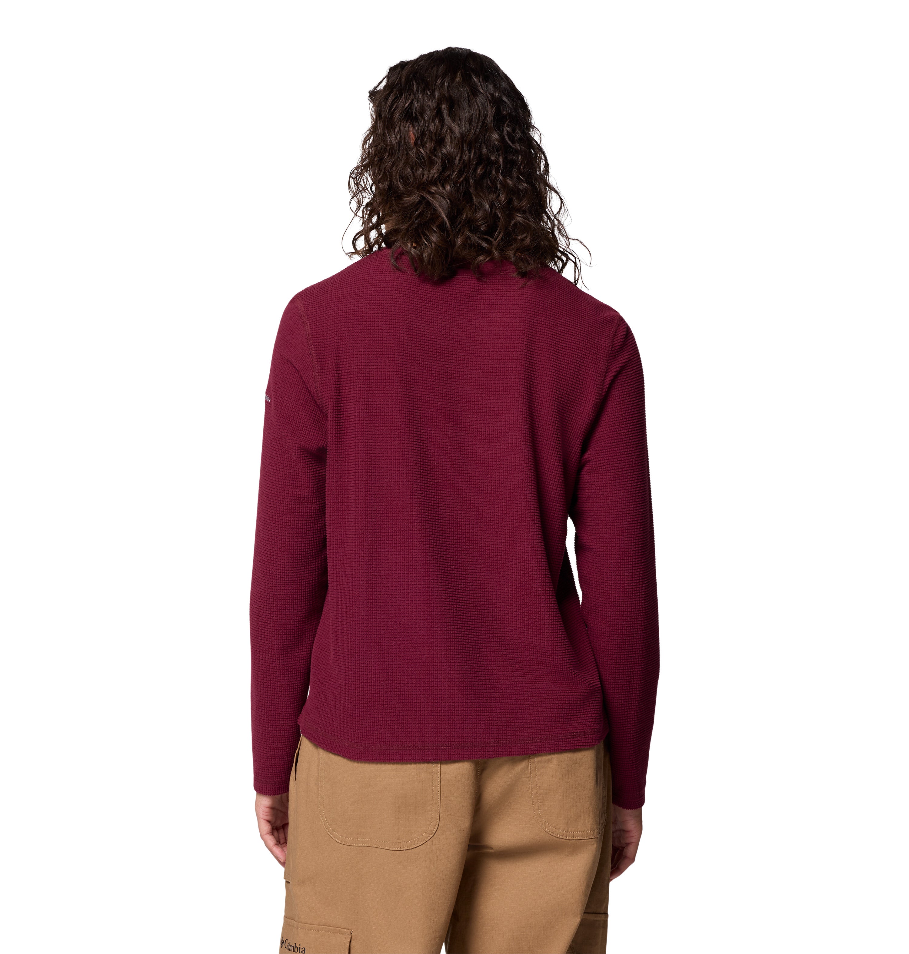 Playera de manga larga para mujer Columbia Brea Falls Grid Crew