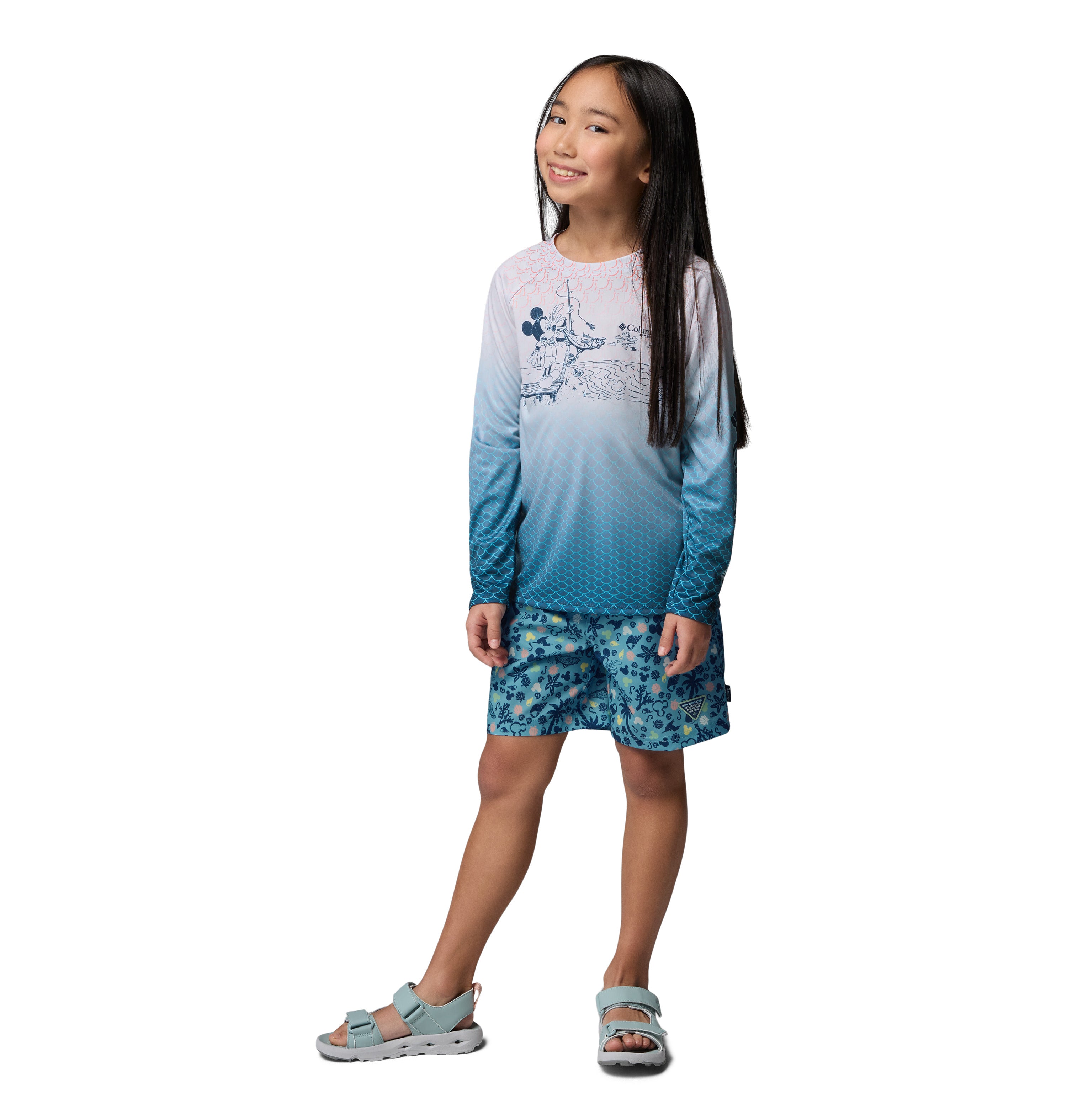 Playera de manga larga para niños Columbia Y PFG Disney Terminal Tackle LS Shirt