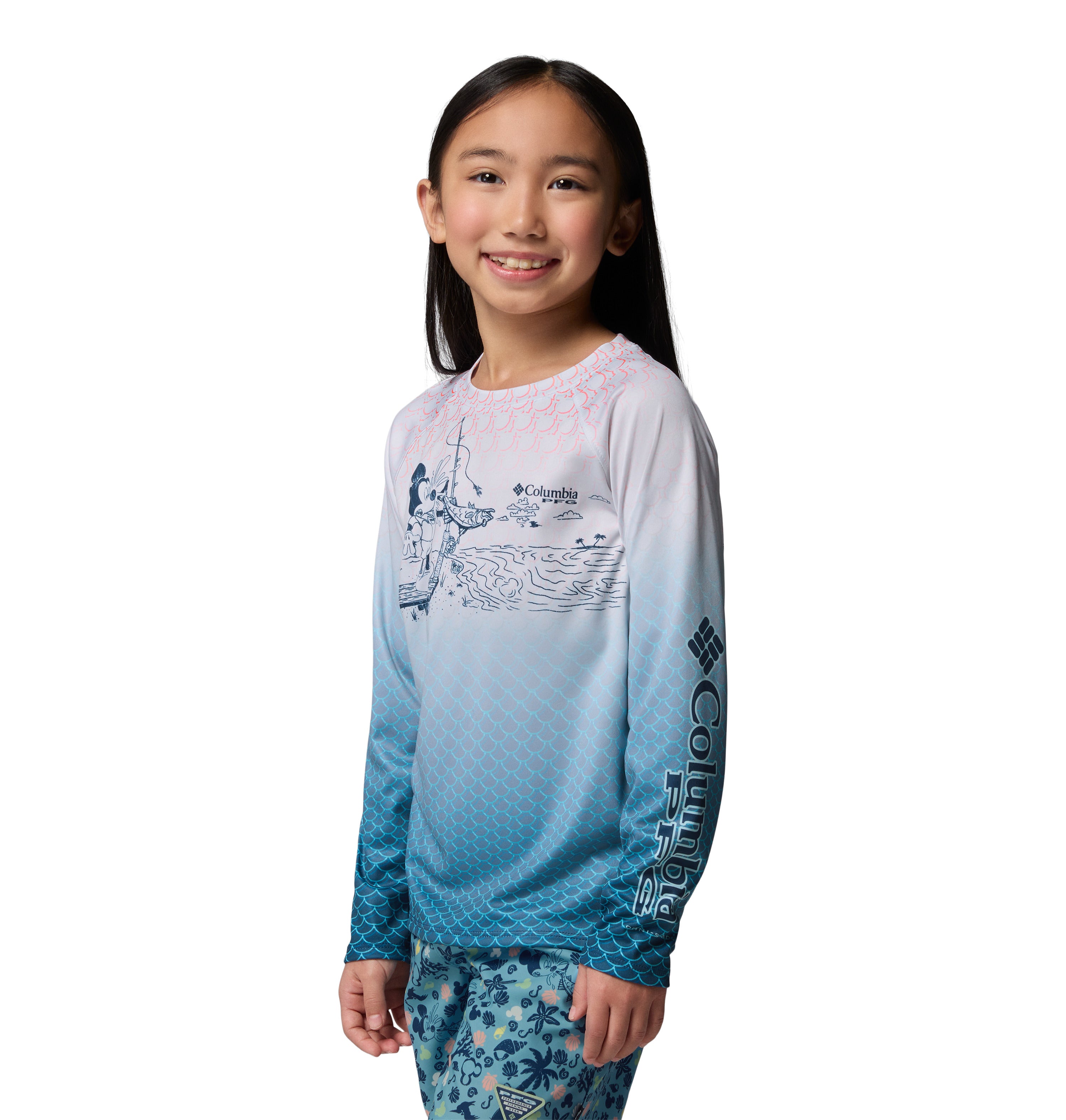 Playera de manga larga para niños Columbia Y PFG Disney Terminal Tackle LS Shirt