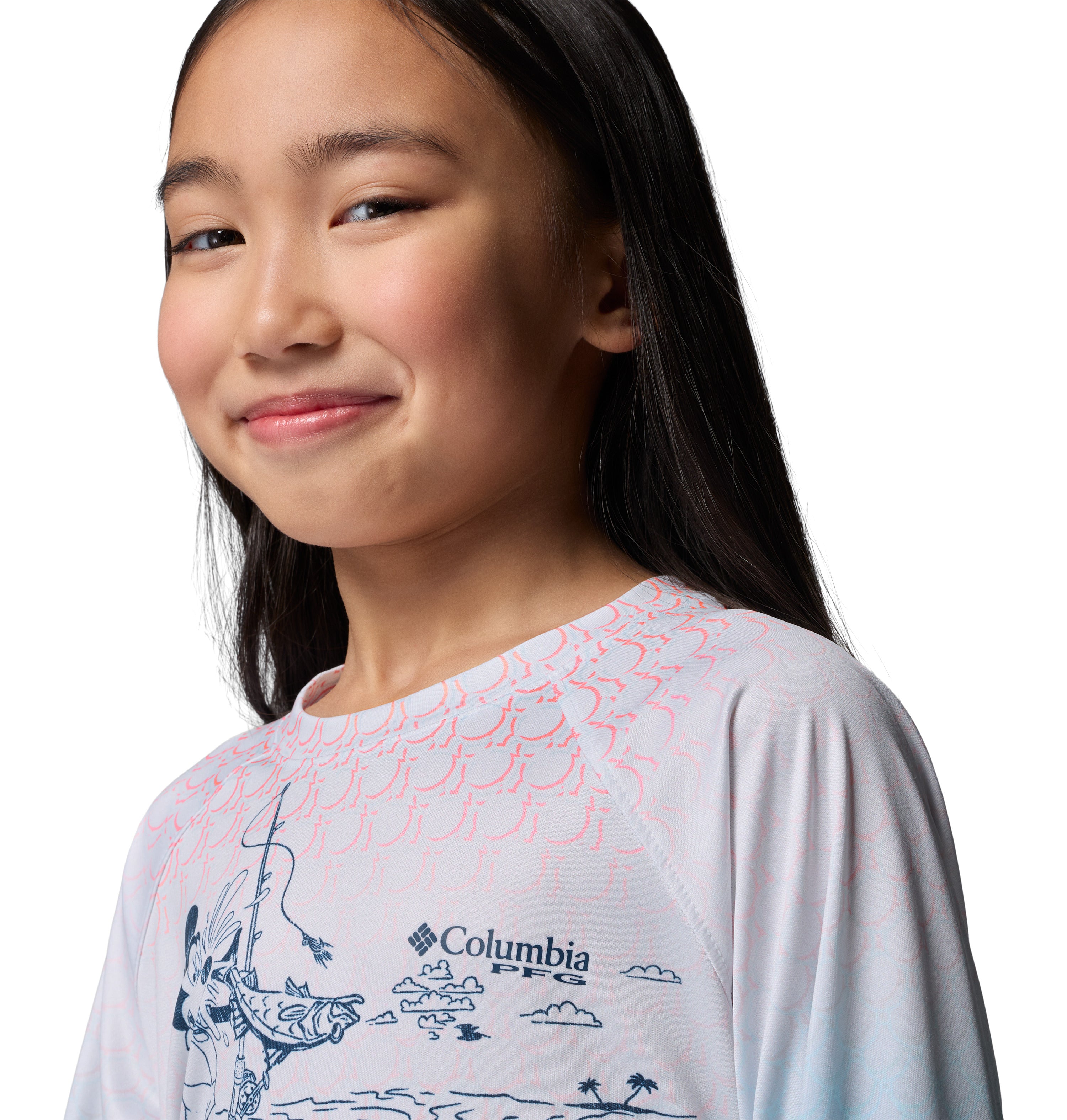 Playera de manga larga para niños Columbia Y PFG Disney Terminal Tackle LS Shirt