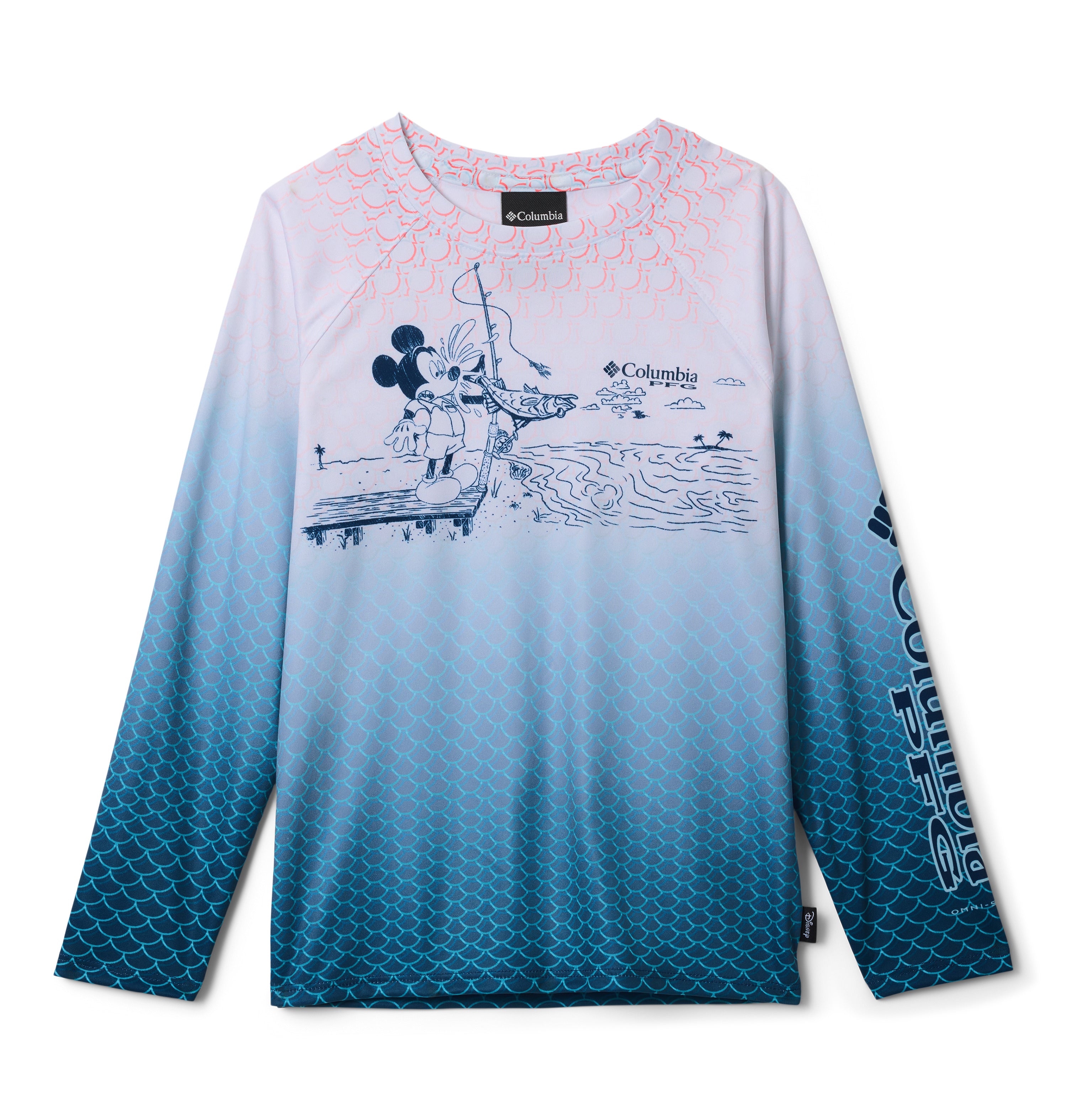 Playera de manga larga para niños Columbia Y PFG Disney Terminal Tackle LS Shirt