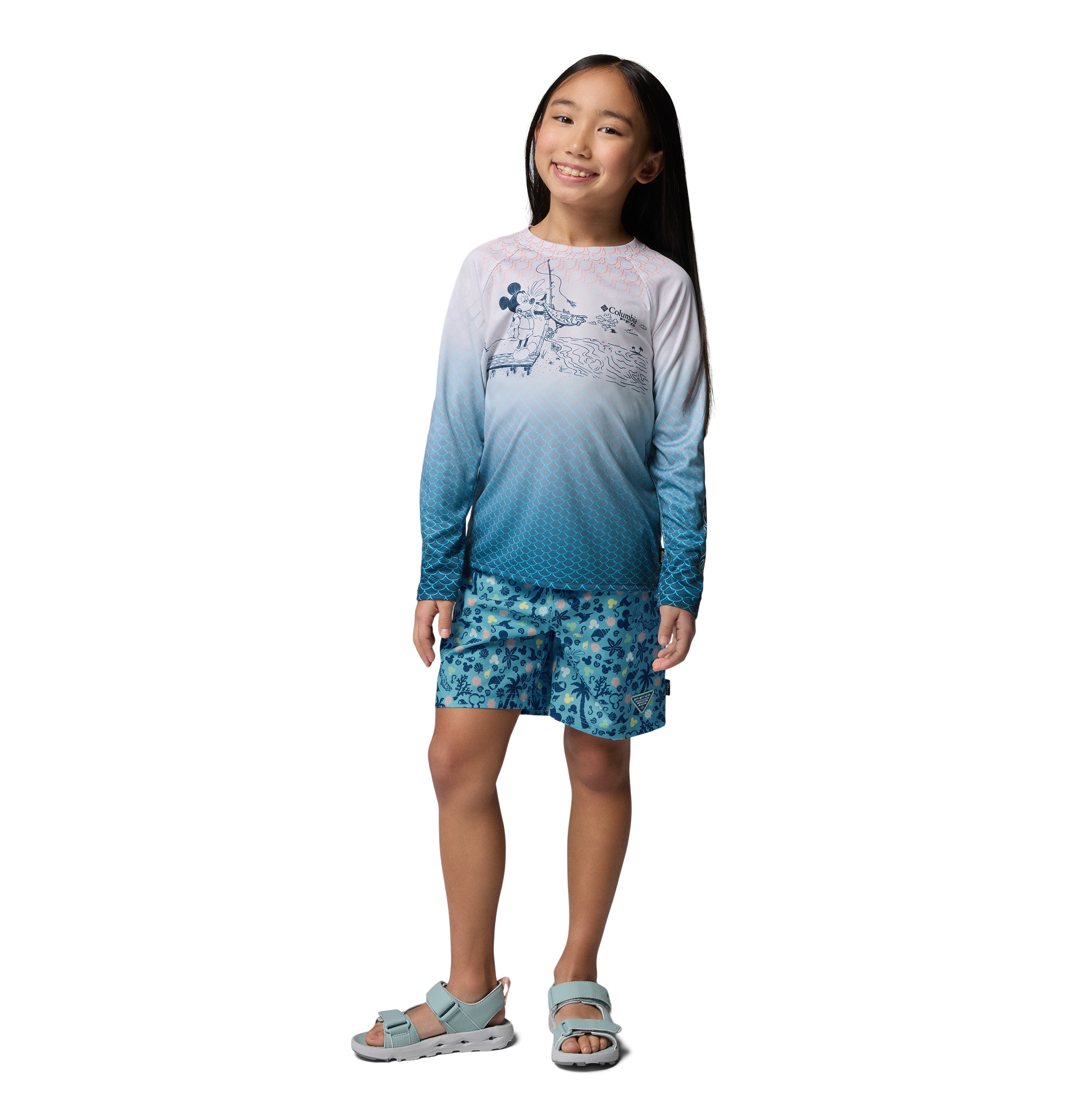 Playera de manga larga para niños Columbia Y PFG Disney Terminal Tackle LS Shirt