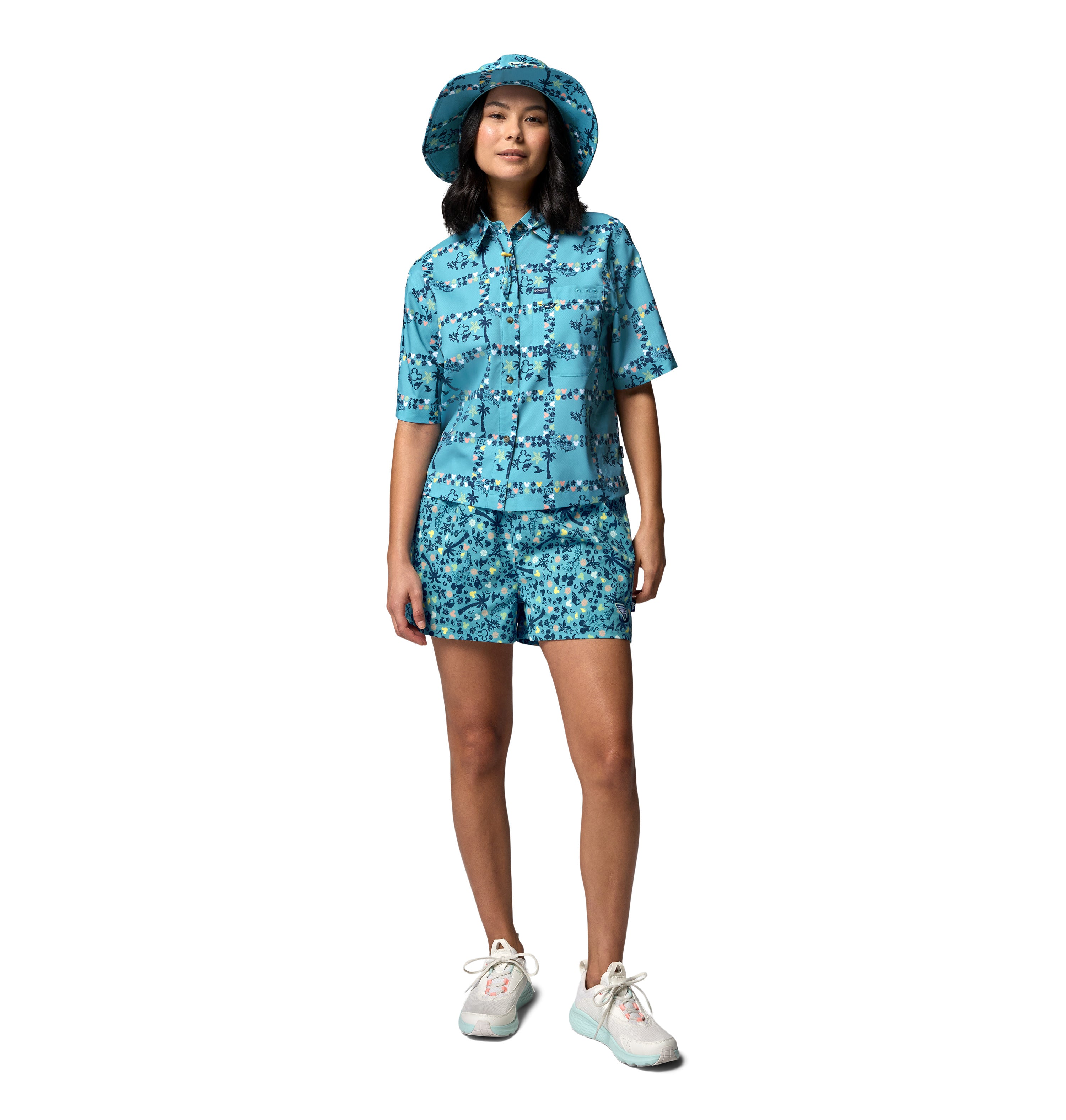 Camisa de manga corta para mujer Columbia W PFG Disney Super Slack Tide Shirt