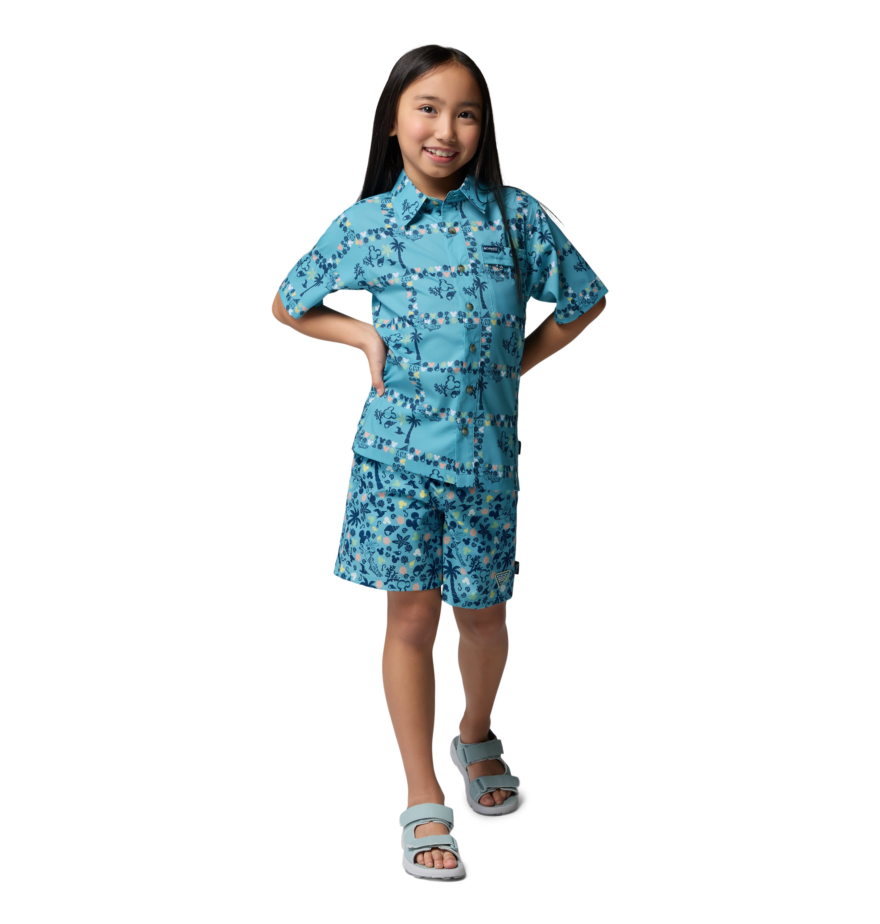 Camisa de manga corta para niños Columbia Y PFG Disney Super Slack Tide Shirt