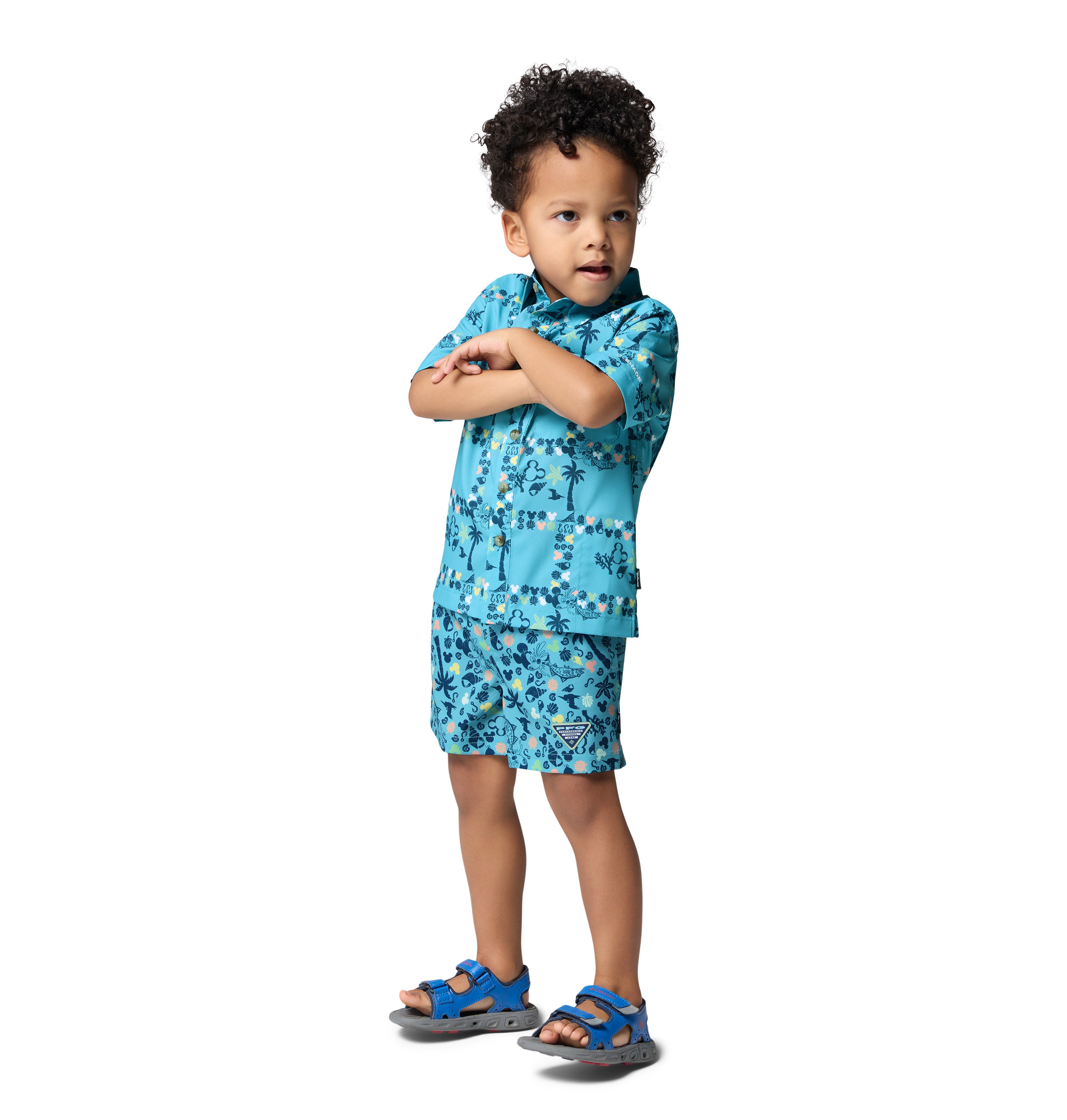 Camisa de manga corta para niños pequeños Columbia Y PFG Disney Super Slack Tide Shirt